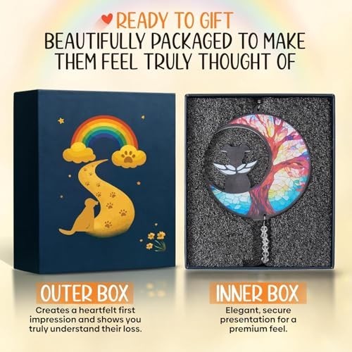 Pet Memorial Crystal Suncatcher – Dog Angel Rainbow Bridge Sympathy Gift, Bereav