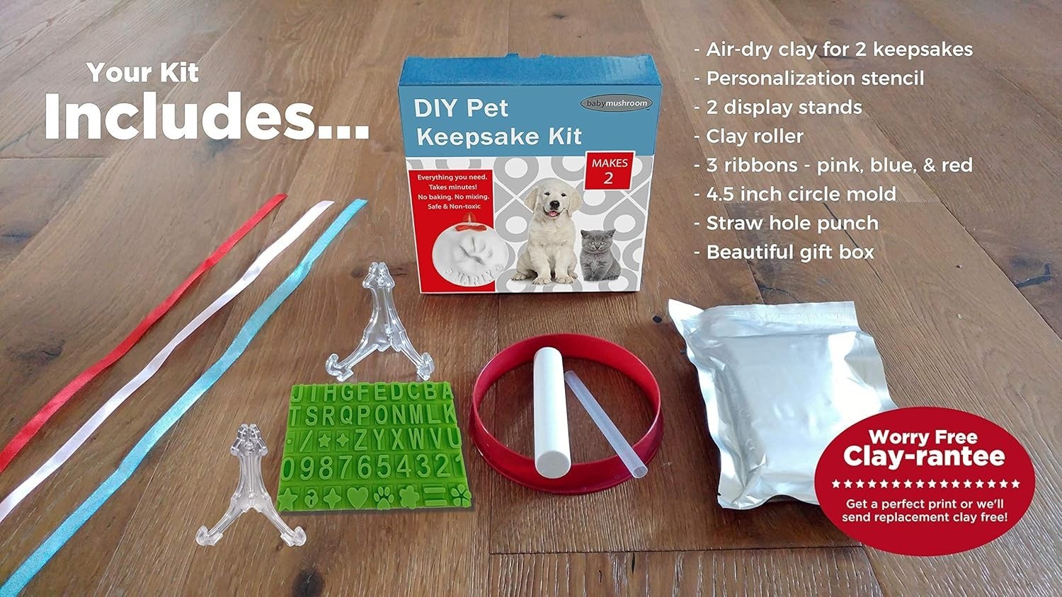Ultimate Pawprint Keepsake Kit Makes 2 – Paw Print Christmas Ornament w/ Bonu…