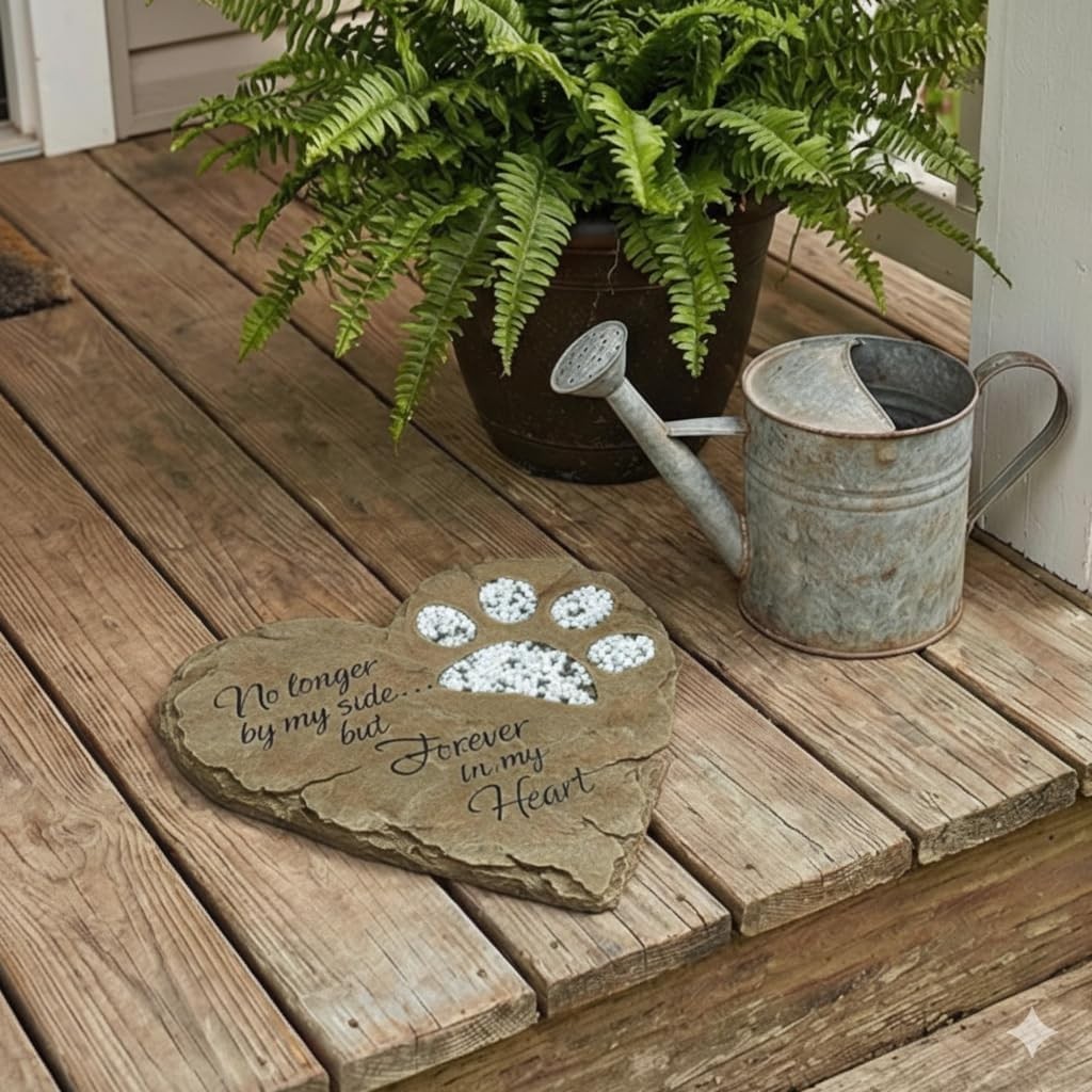 98843 Pet Memorial Garden Stone, Brown