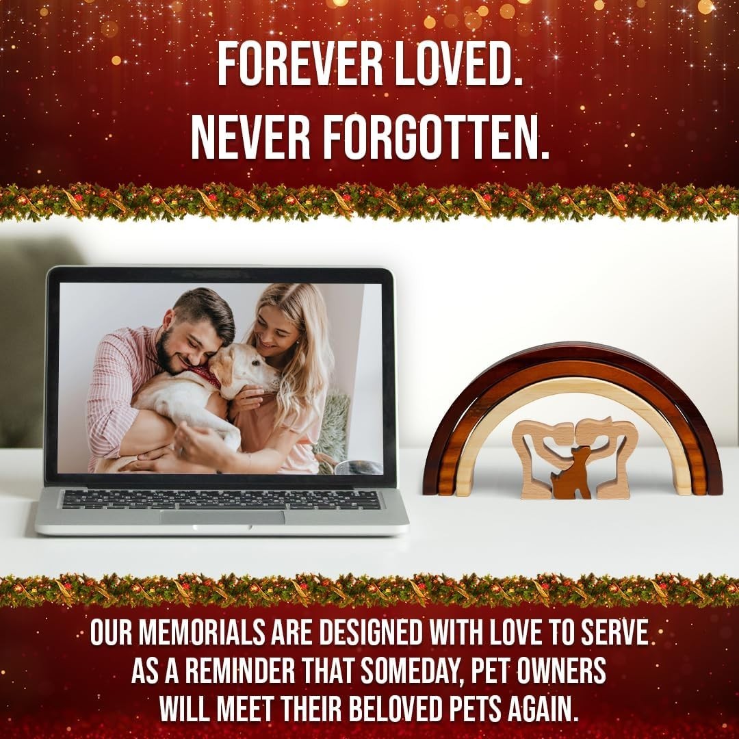 Handcrafted Rainbow Bridge Pet Memorial – Dog Sympathy