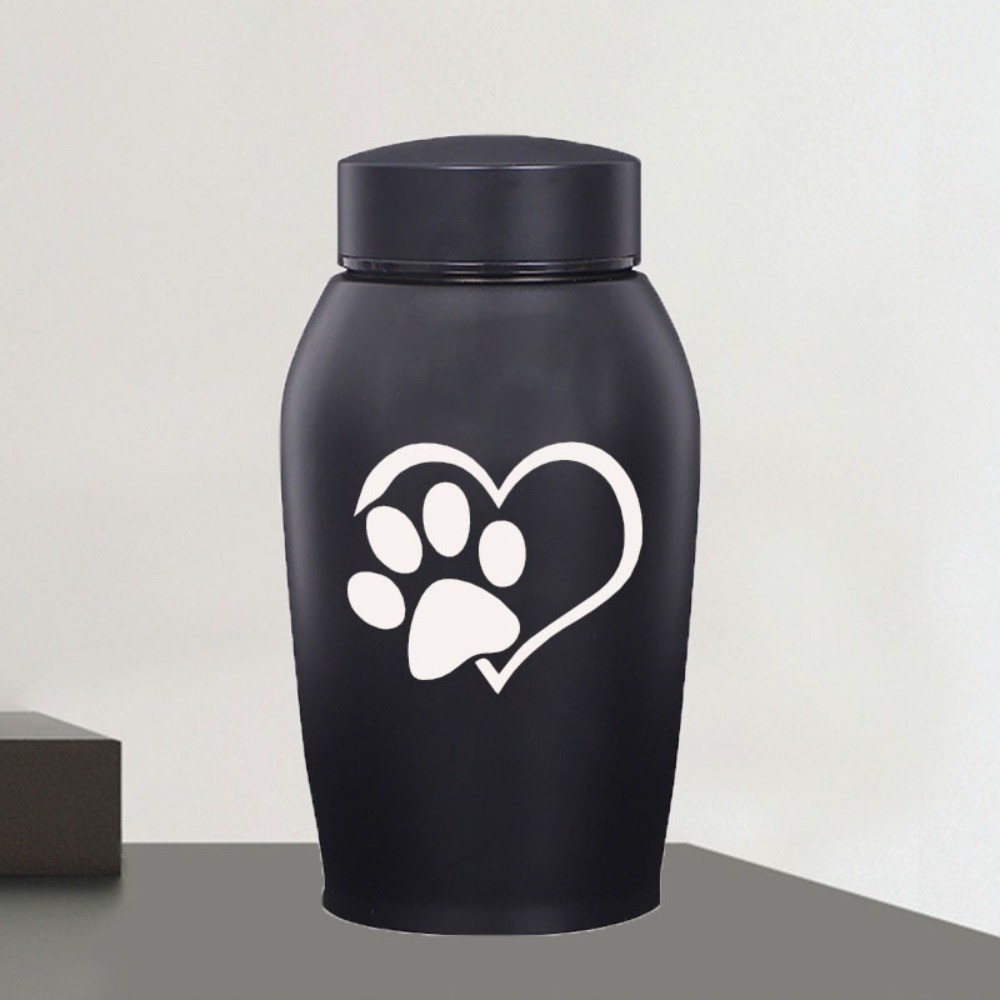 Stainless Steel Pet Cremation Urn Black Sealed Funeral Urn Small Animals US