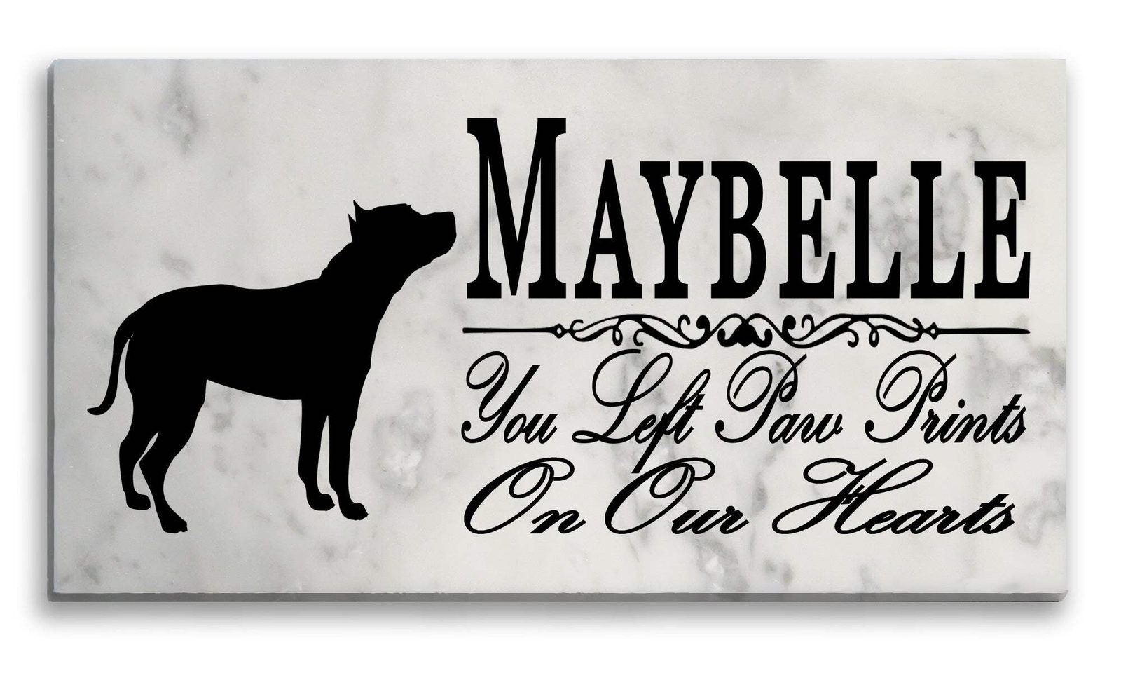 Pit Bull Memorial Stone Personalized Dog Garden Plaque Grave Marker Outdoor or I