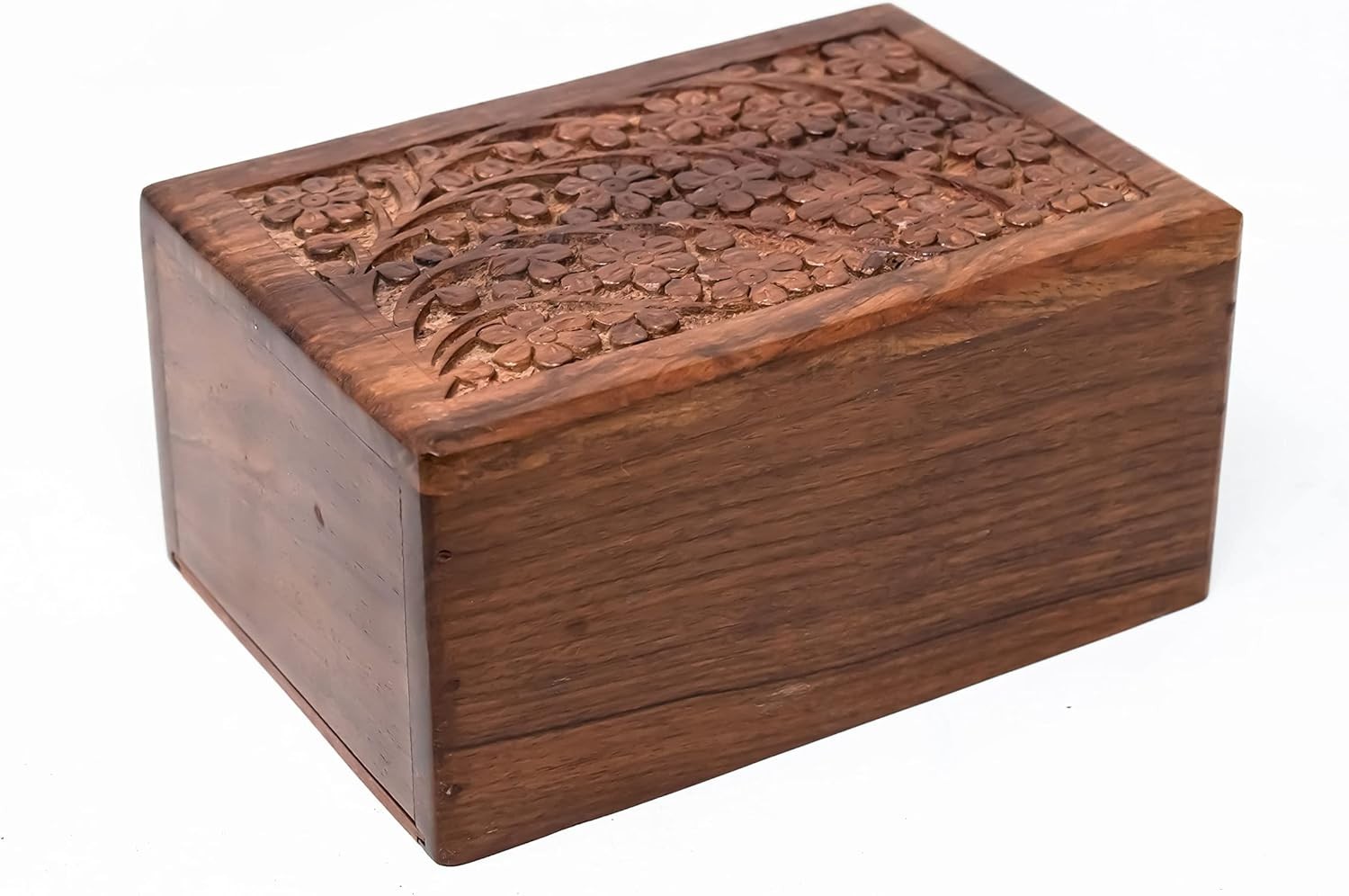 Extra Large Wooden Urn Tree of Life Rosewood Box Cremation for Ashes Keepsake