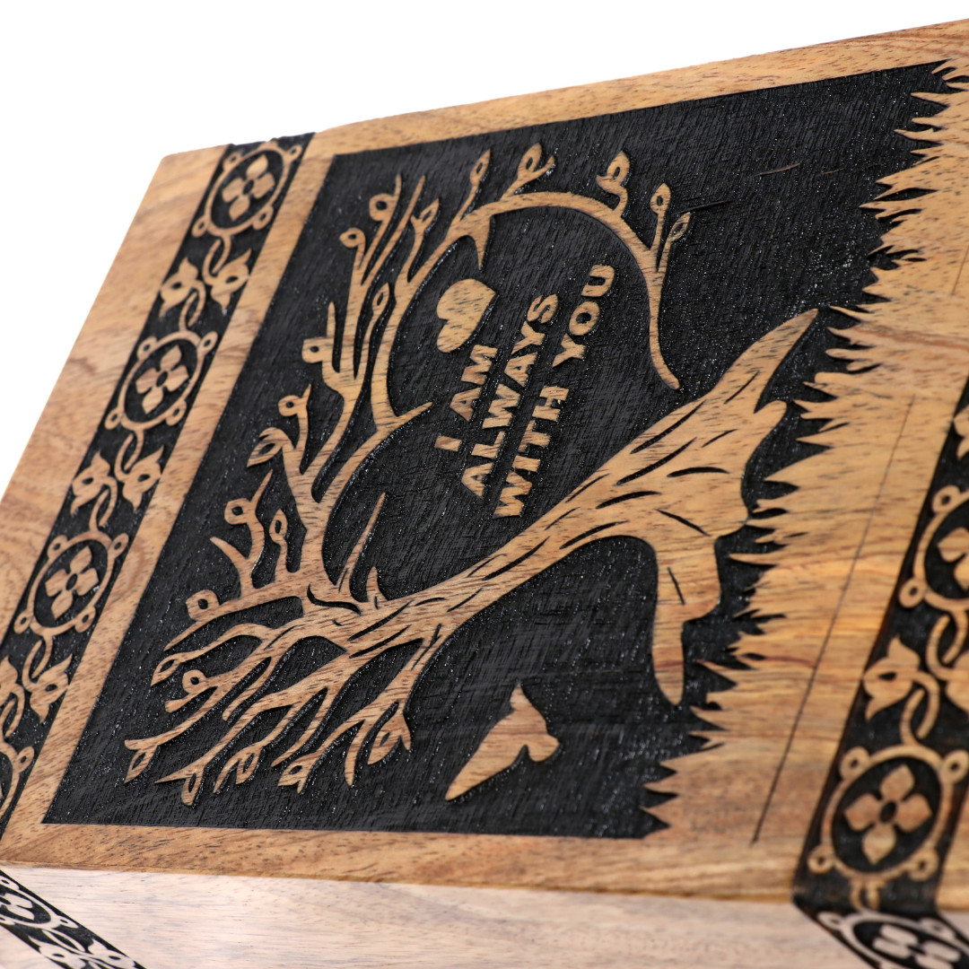 Human Ashes Adult Male Female, Wooden Urns Box Mango Wood Cremation Urns for