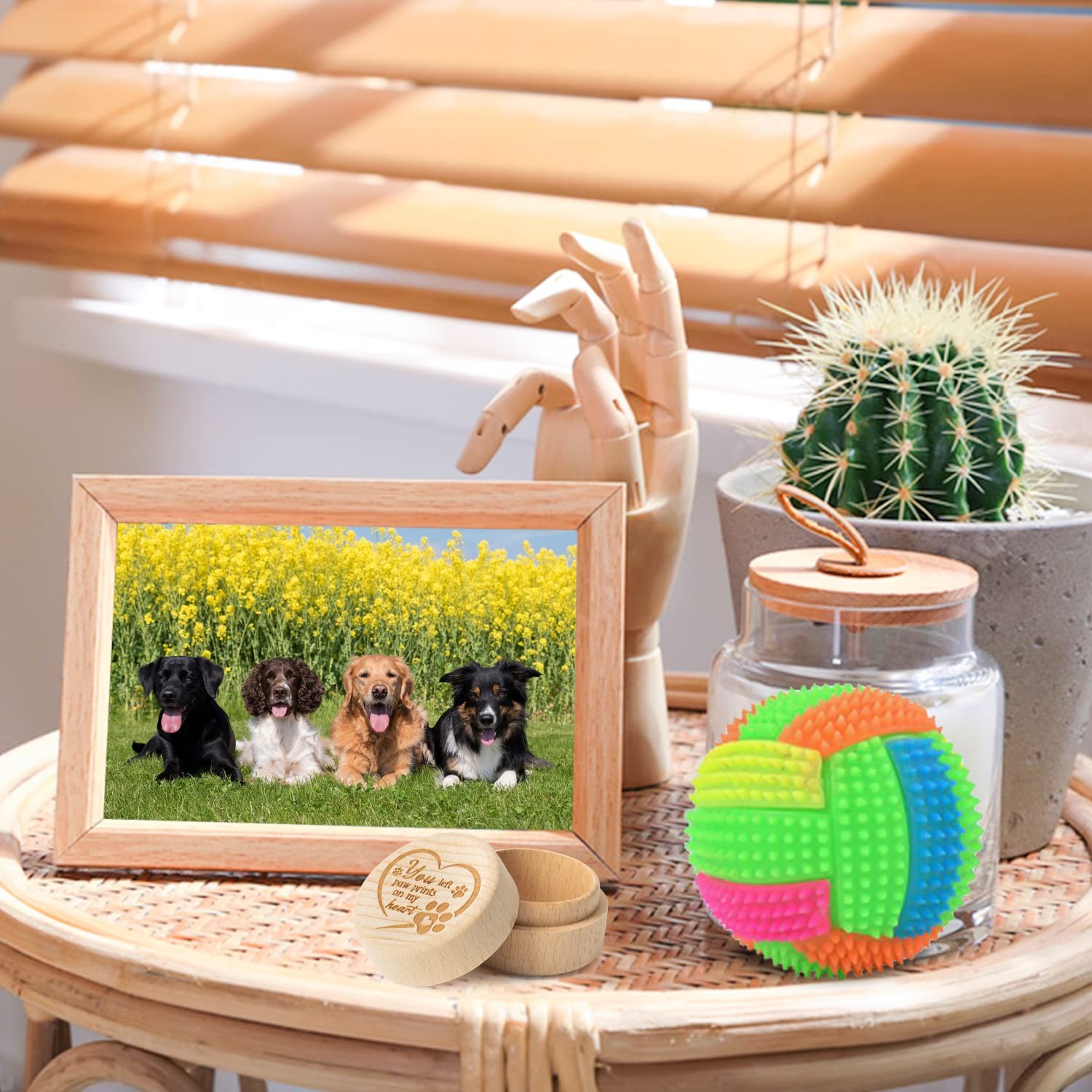 Cjiangpo Dog Memorial Keepsake Wooden Pet Urns Memorial Gifts For Loss Of Dog