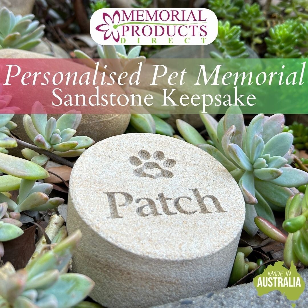 Memorial Keepsake for Pets Personalised Sand stone