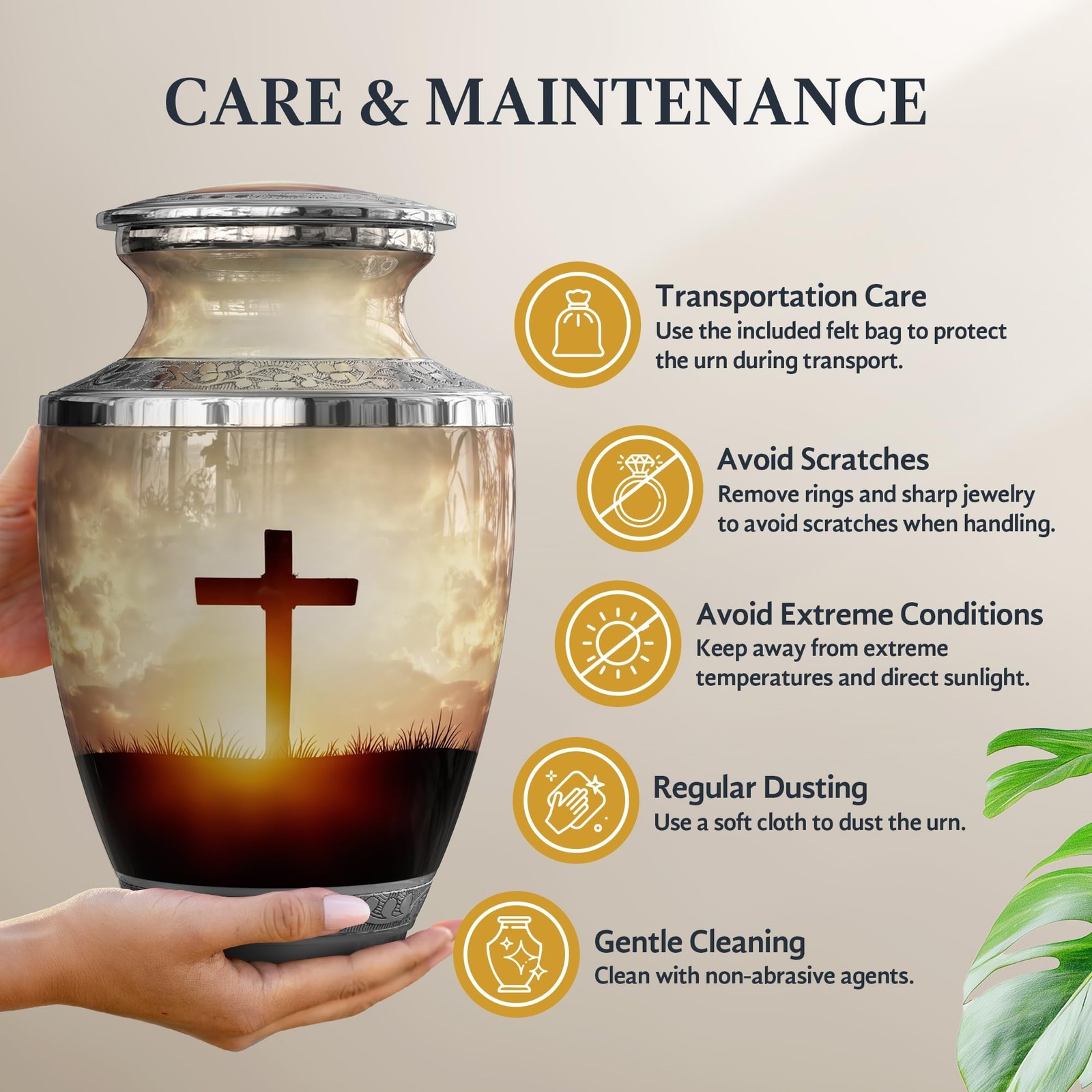 Transcendent Cross Urn for Ashes Adult Male/Female, Cremation Urns for Human …