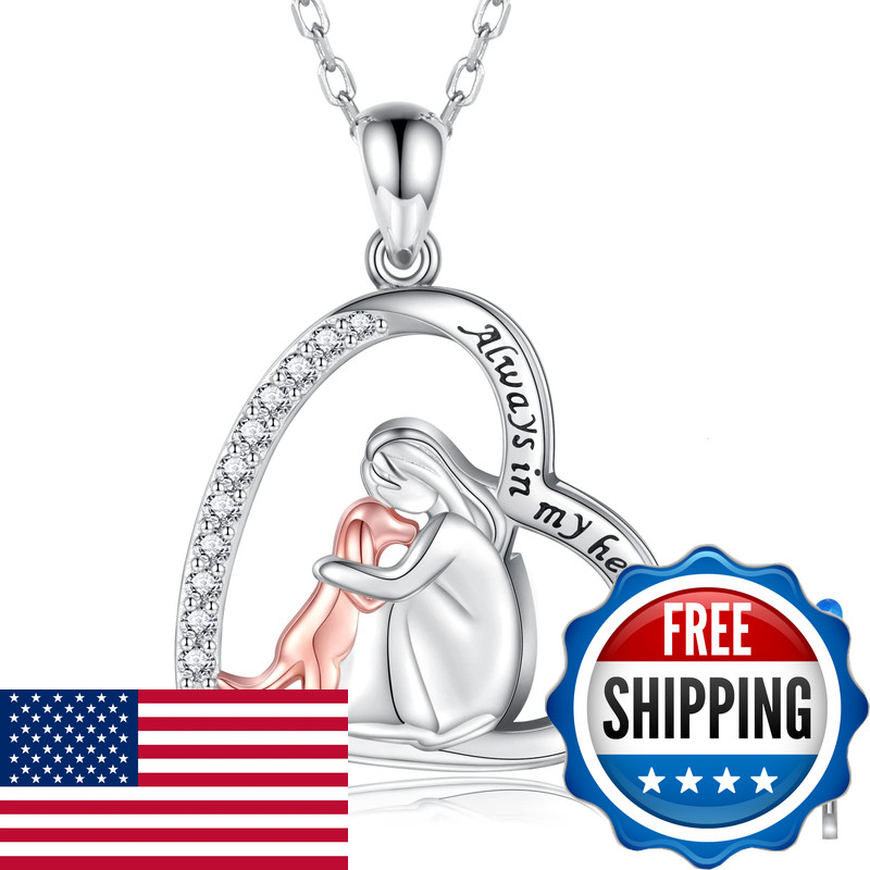 Apotie Sterling Silver Dog Urn Necklace For Pet Ashes – S925 Pet Fur Cremation
