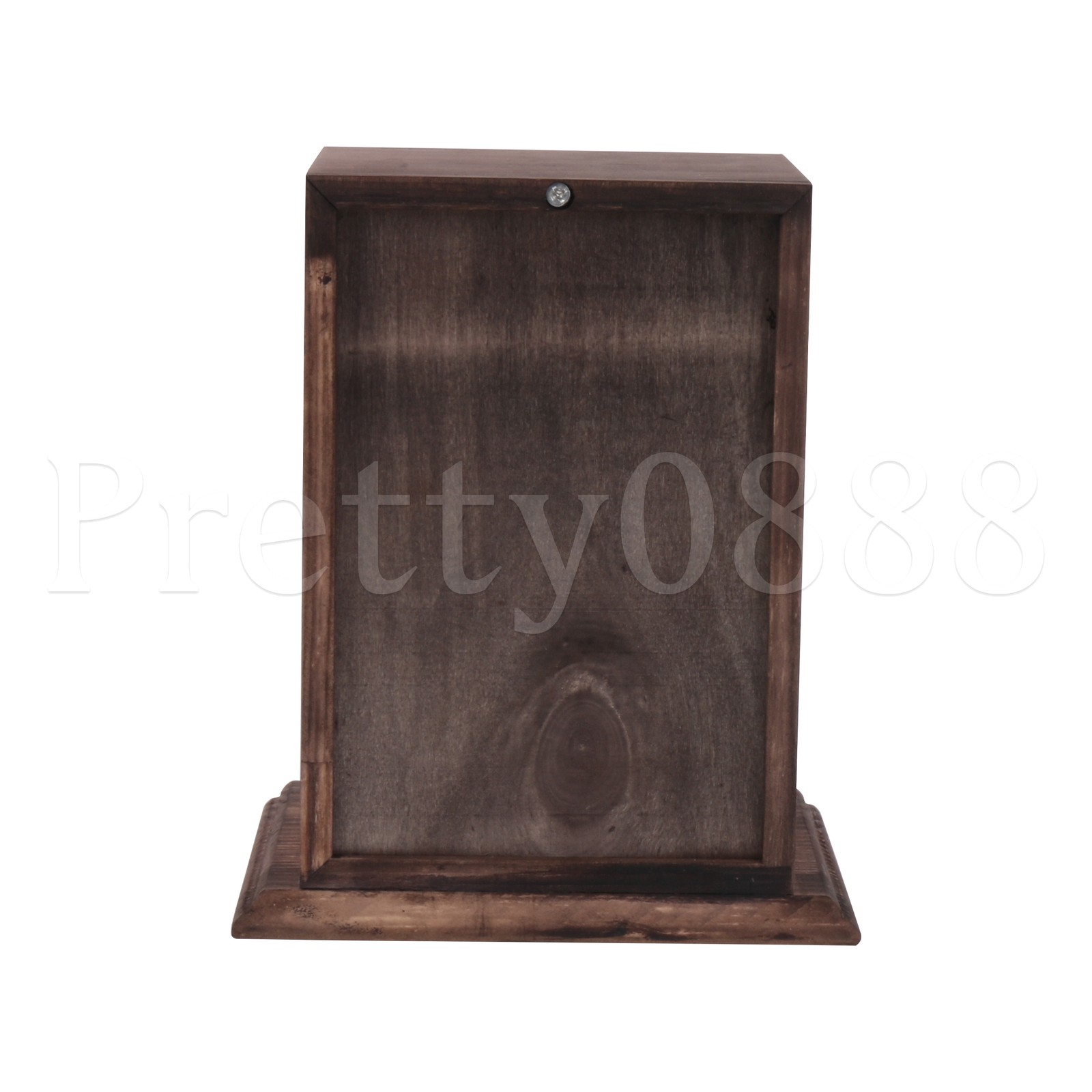 Black-brown Wood Pet Urn Wooden Decorative Urn for Dog Cat Length 140mm