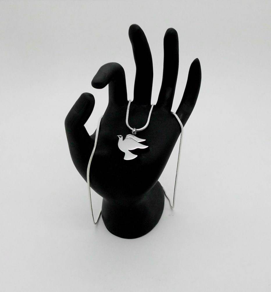 316L Stainless Steel Peace Dove Memorial Keepsake Cinerary Urn Pendant Jewellery