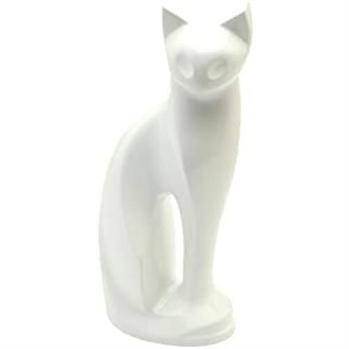 Handcrafted Cat urn Pet Urns For Ashes White Funeral Memorial Figurine Love