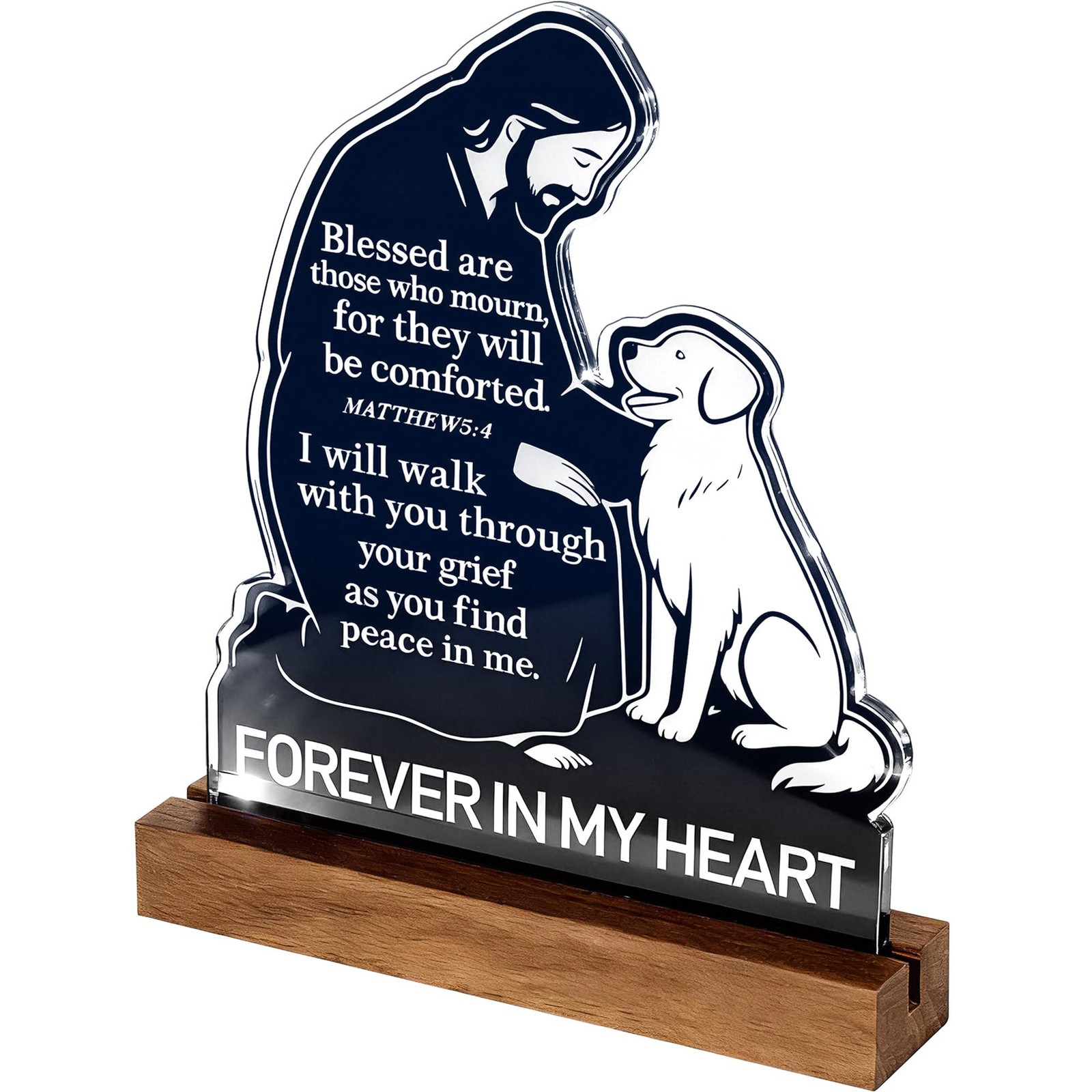 Christian Dog Memorial Gifts for Loss of Dog – Jesus Comforting Dog Sympathy …