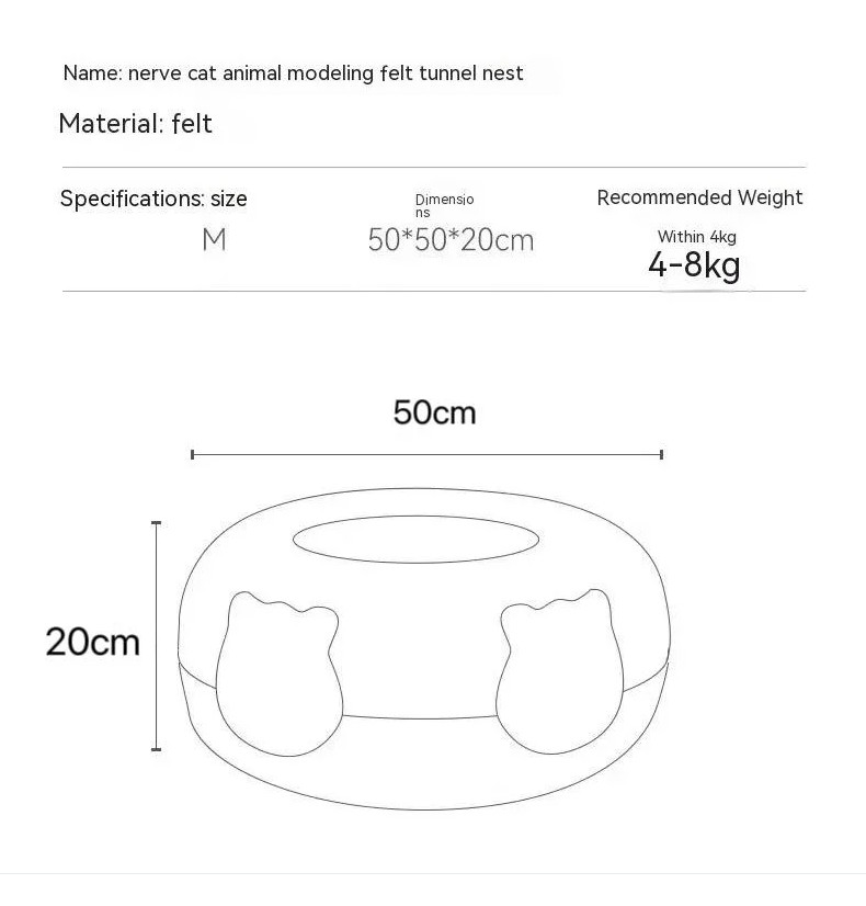 Cat Tunnel BedCat Nest Four Seasons Universal Summer Sleep Internet Red Donut Do