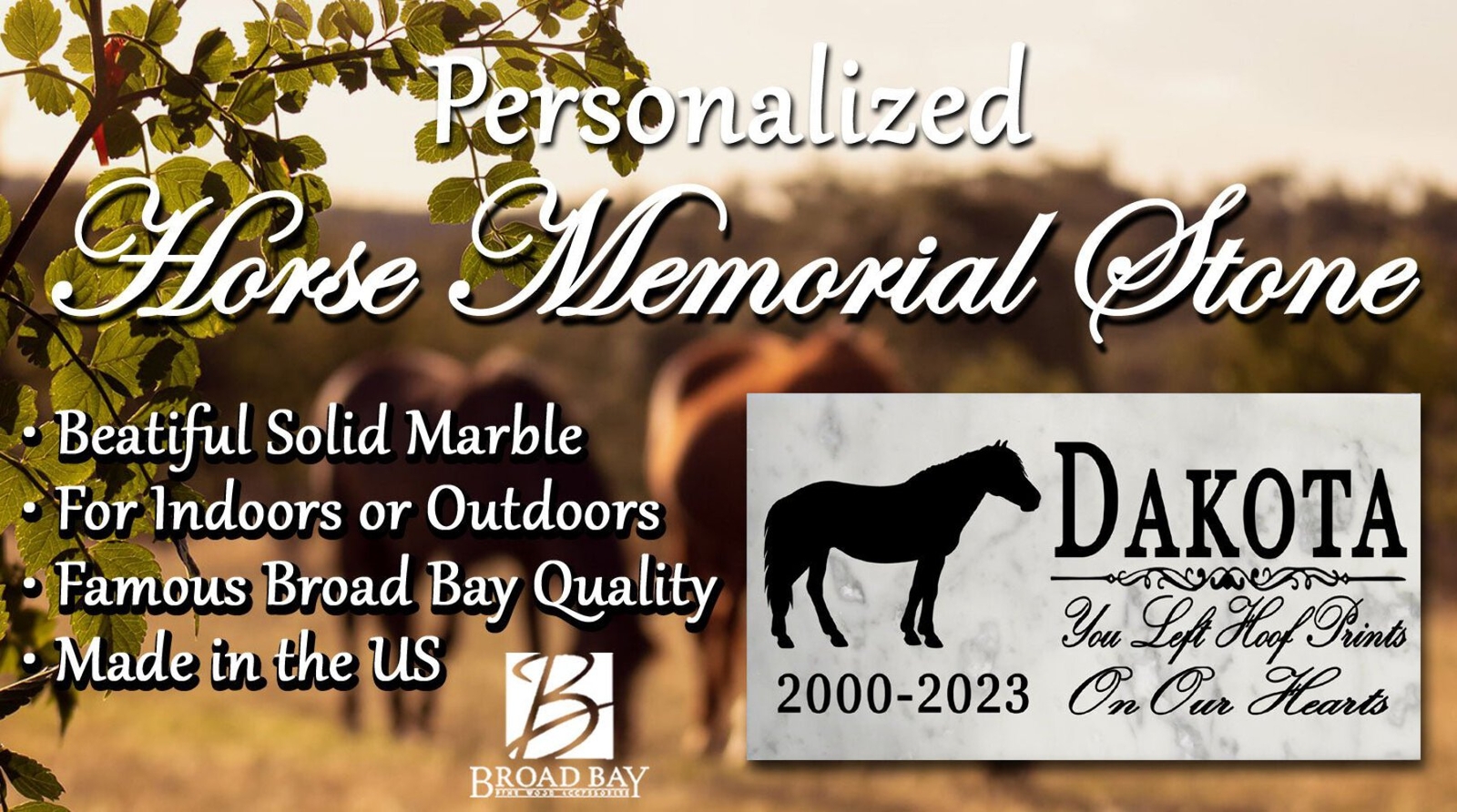 Pony Memorial Stone Horse Equine CUSTOM Garden Remembrance Stone for Outdoors or