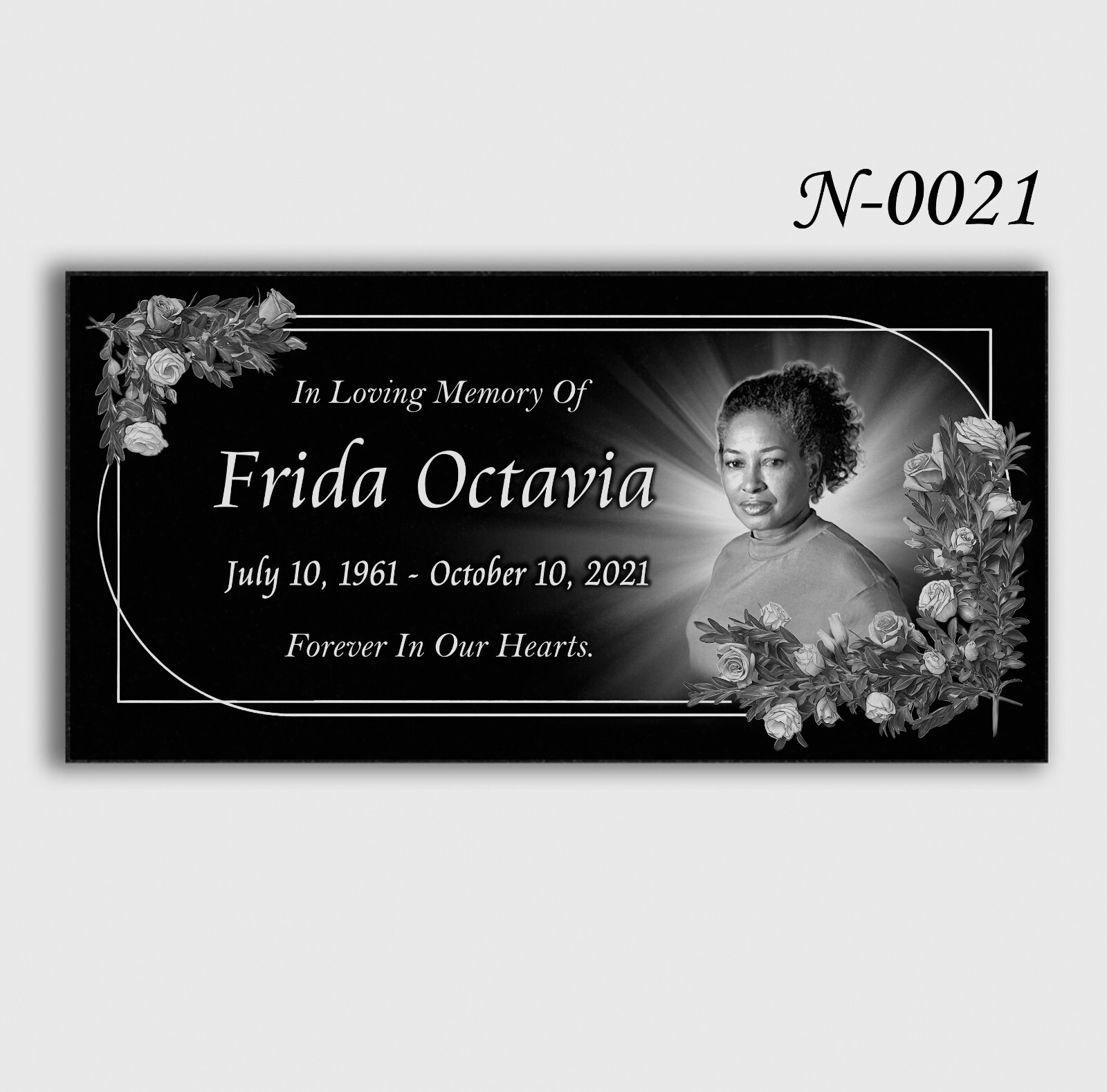 16″х8″х3″ inch Large Pet Headstone  Diamond Engraved on the Grave Marker Granite