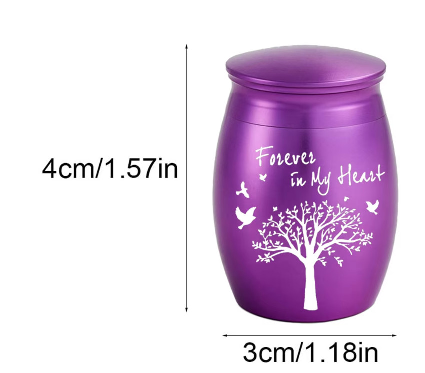 4cm Urn Jar Cremation Mini Ash Holder Container Memorial Gift Keepsake Pet Human
