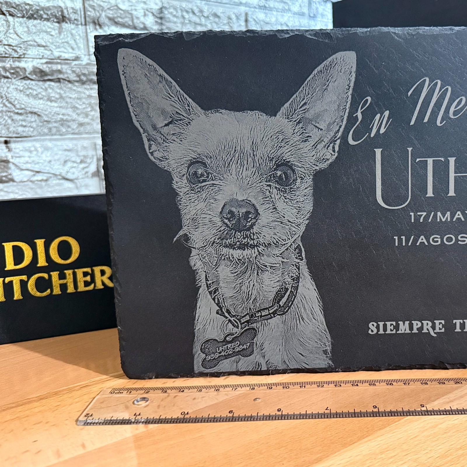 Custom Laser Engraved Pet Memorial Stone Plaque Personalized Dog Cat Grave stone