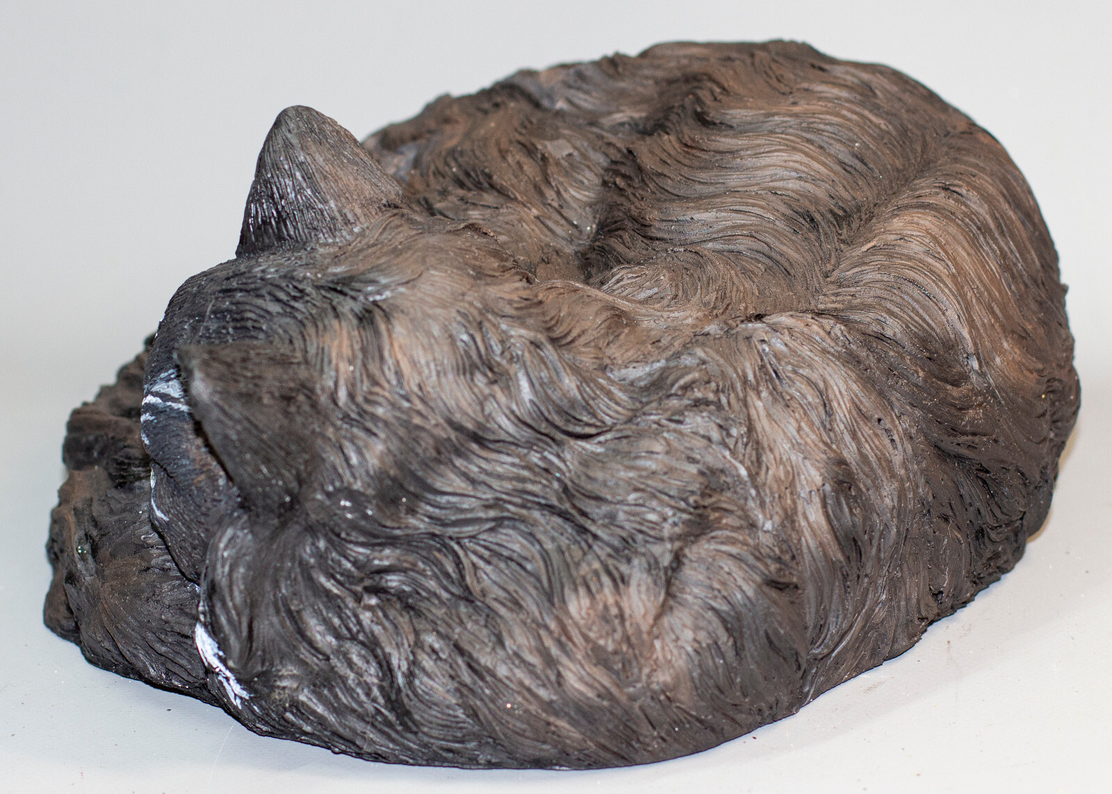 Unique Urn Long Hair Tuxedo Cat Cremation Statue Pet Ash Memorial Funeral Casket