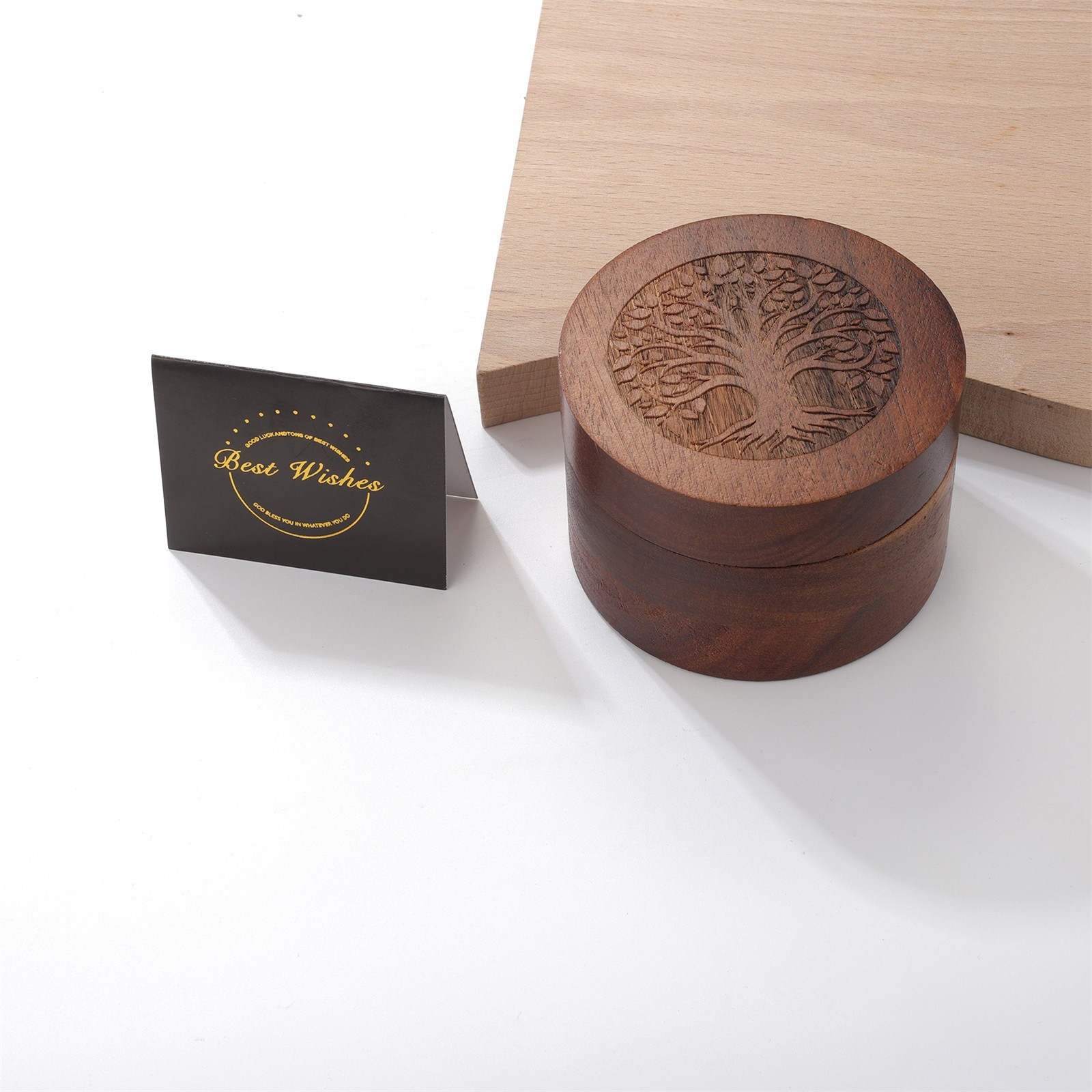 Tree of Life Wooden Pet Dog Cat Keepsake Handcrafted Ashes Urn Memorial Gift