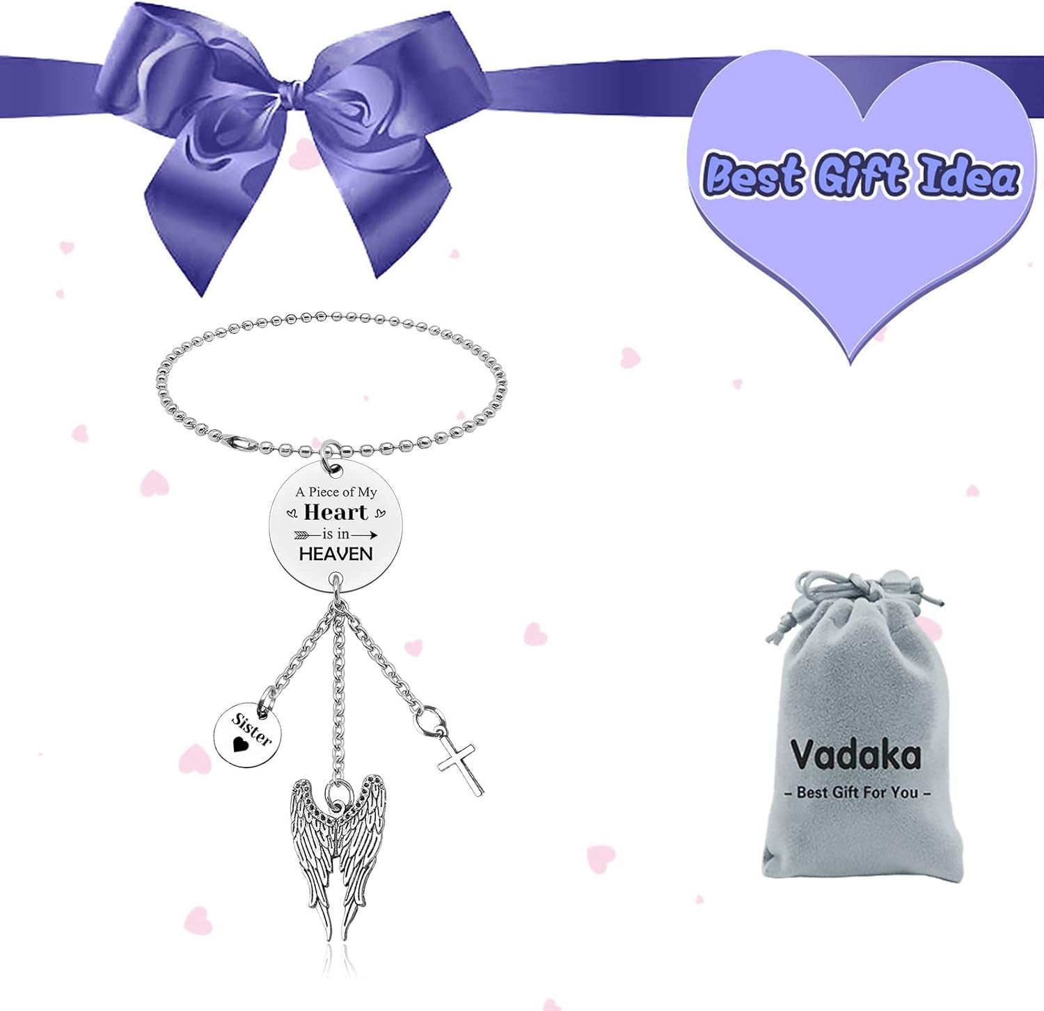Memorial Car Hanging Ornament for Loss of Sister – Sympathy and Remembrance Gift