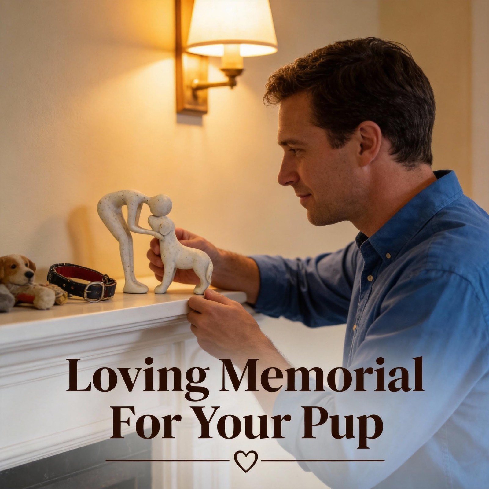 Dog Memorial Statue,Handcrafted Dog Sculpture for Home Decor, Perfect Dog Lov…