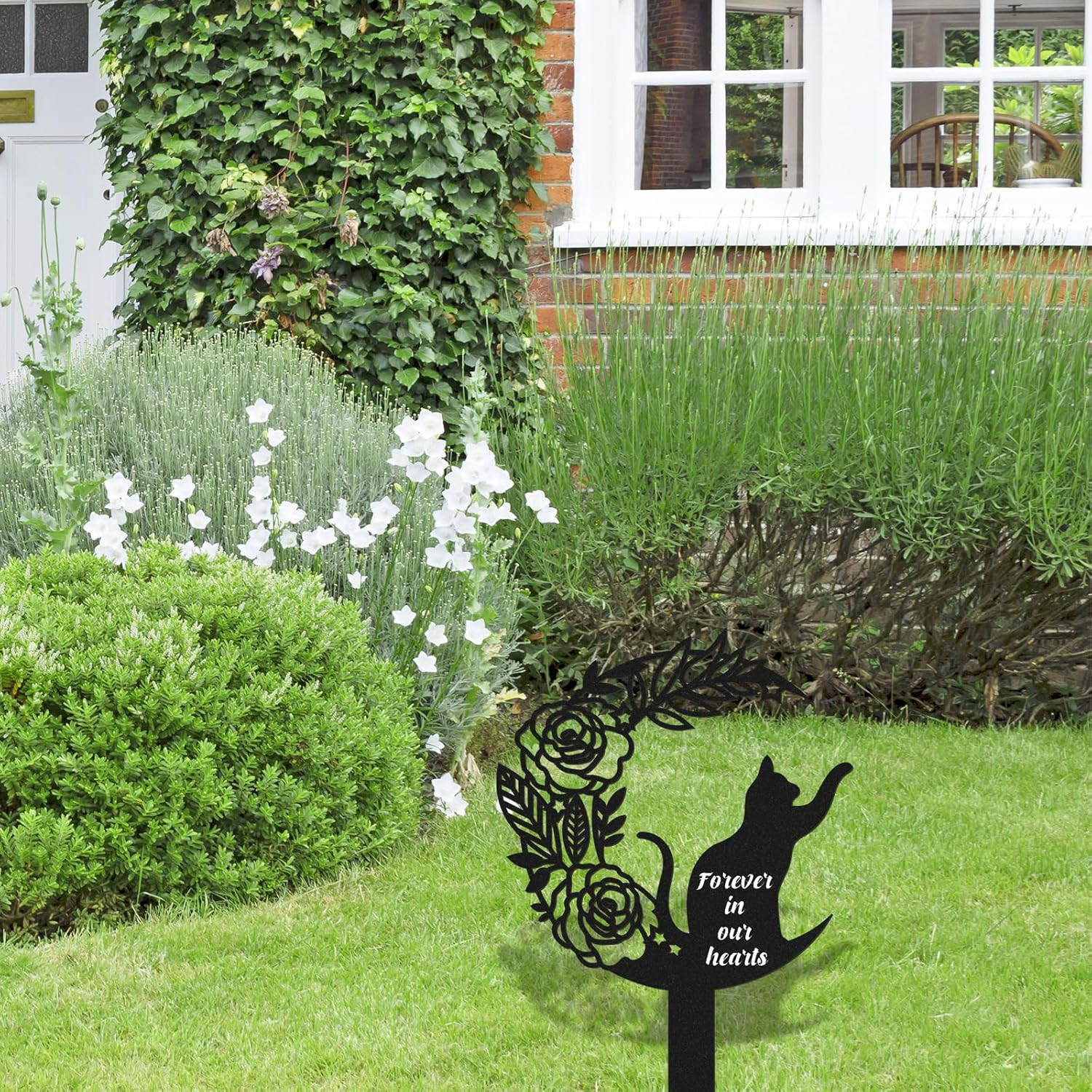 Pet Grave Markers Cat, Metal Memorial Plaques for Outdoors Garden Yard, Pet Grav