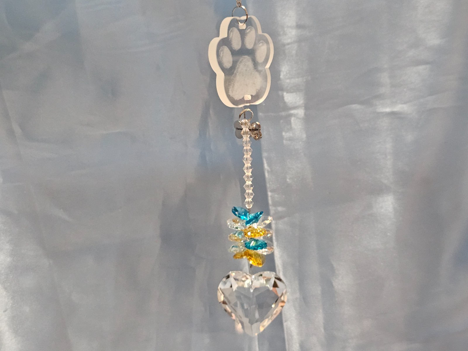 JASGARDE PET MEMORIAL SUNCRATCHER PET LOSS DOG PAW MEMORIAL GIFT WITH BOX – NEW