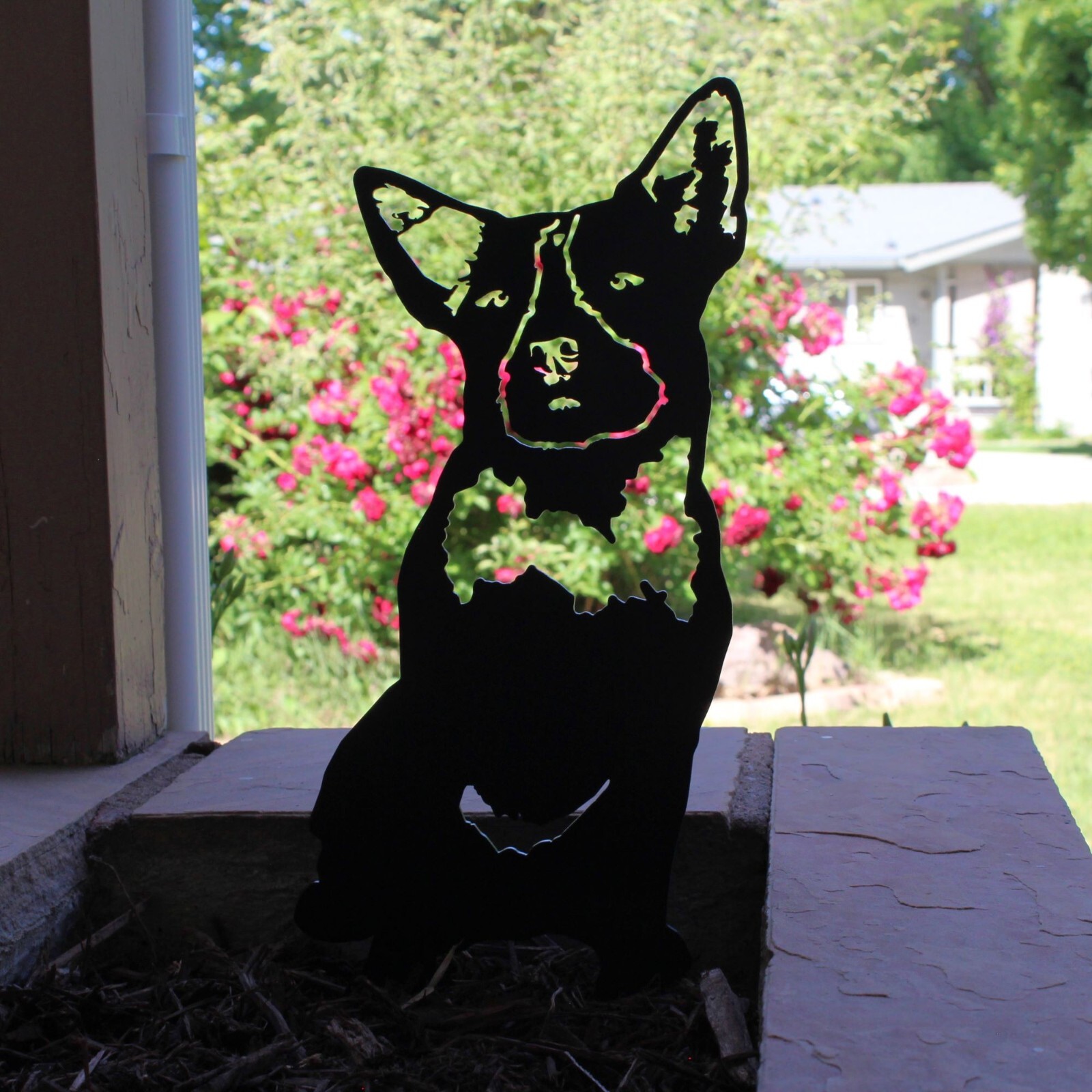 Australian Cattle Dog Black Metal Dog Silhouette