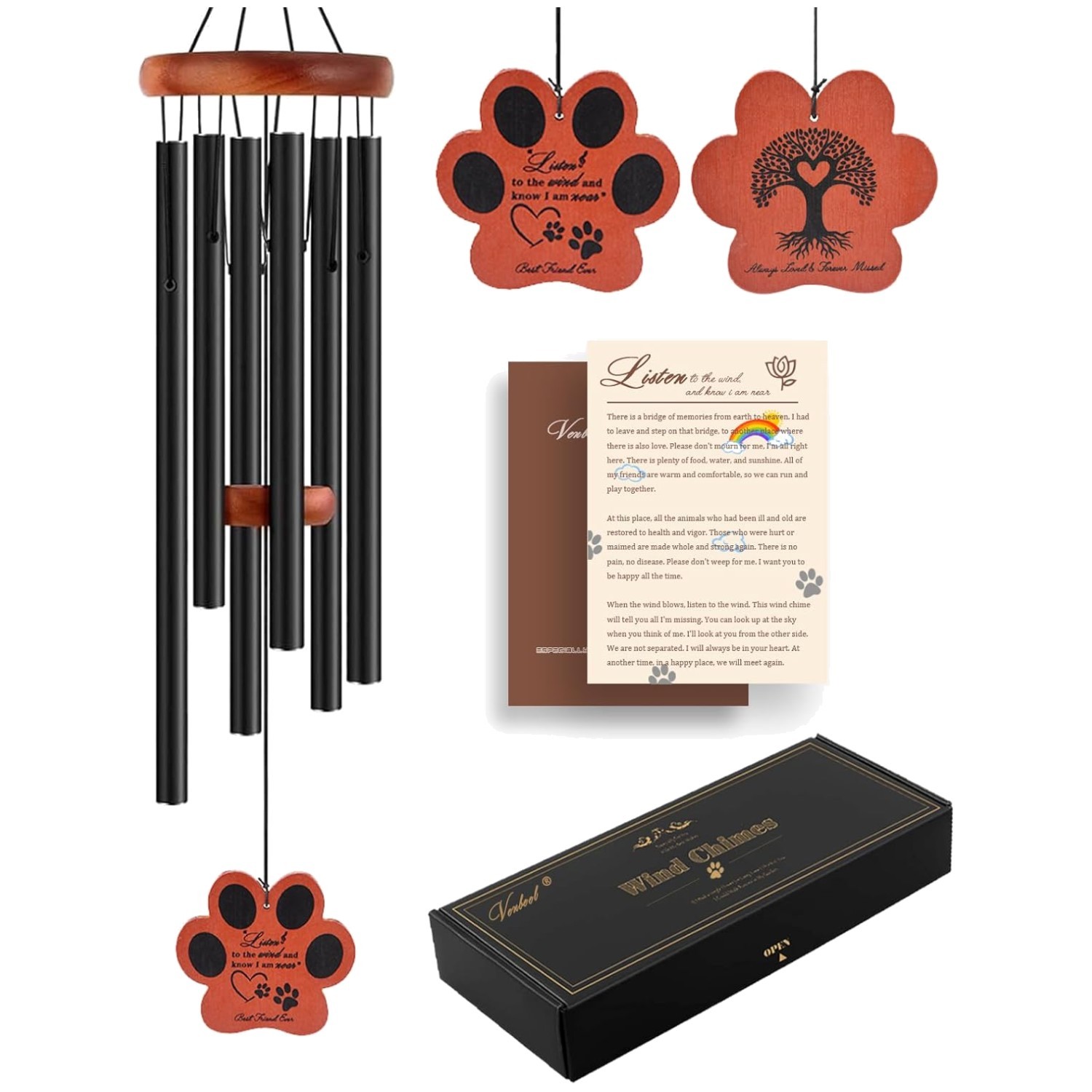 Pet Memorial Wind Chime – Loss of Dog Remembrance Gift