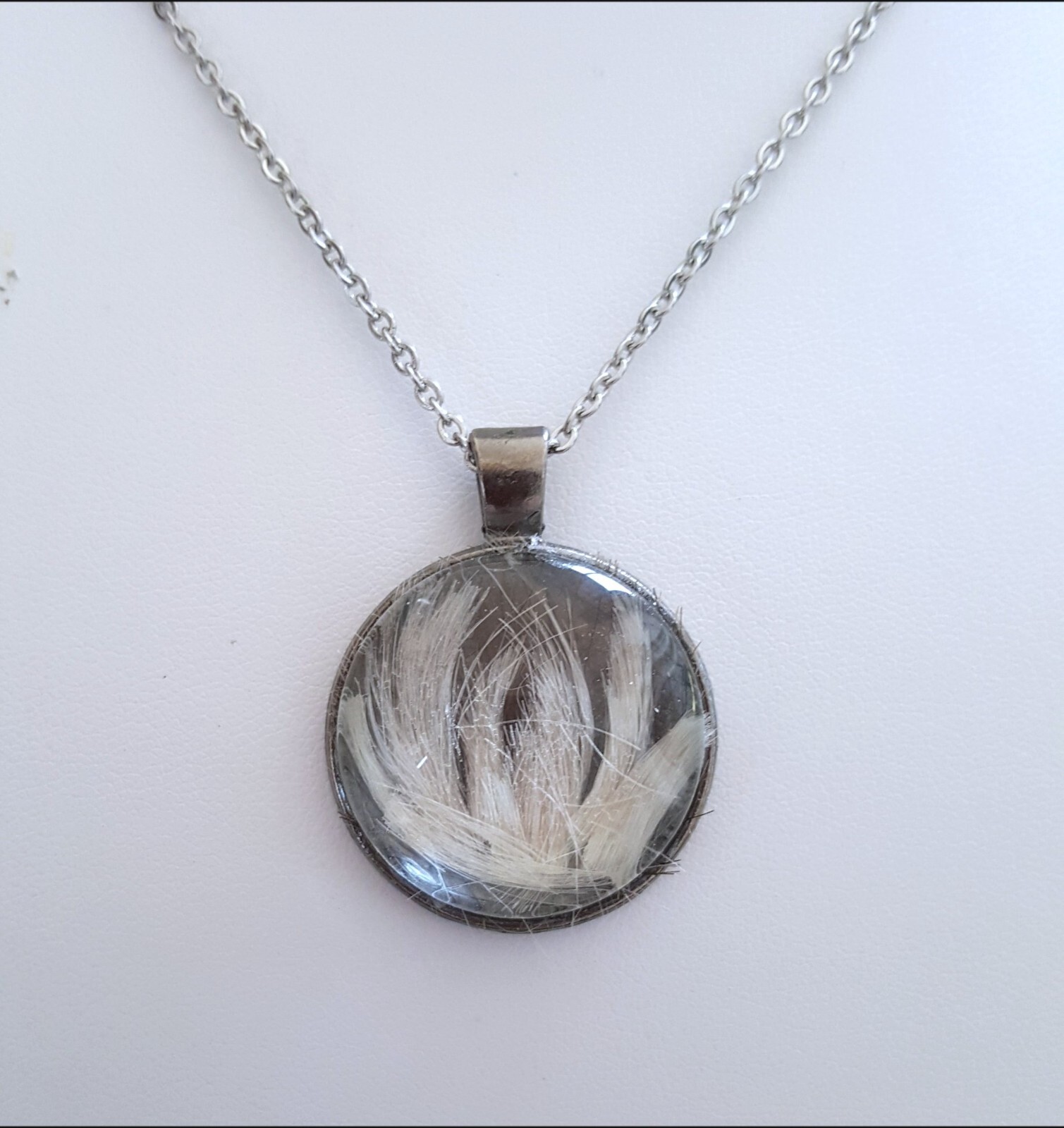 Memorial/Remembrance Pendant for Necklace – CUSTOM MADE with fur or ashes etc.