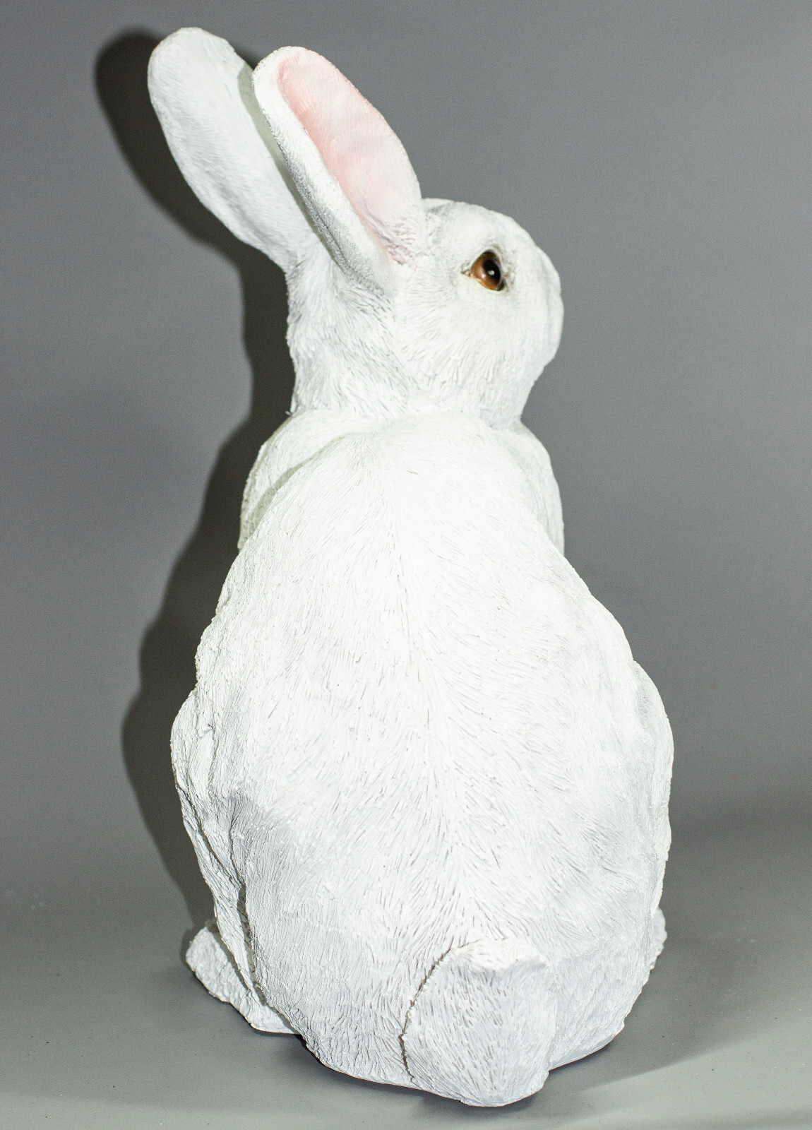 White Rabbit Urn Bunny Memorial Sculpture Pet Grave Decor Funeral Figurine Large