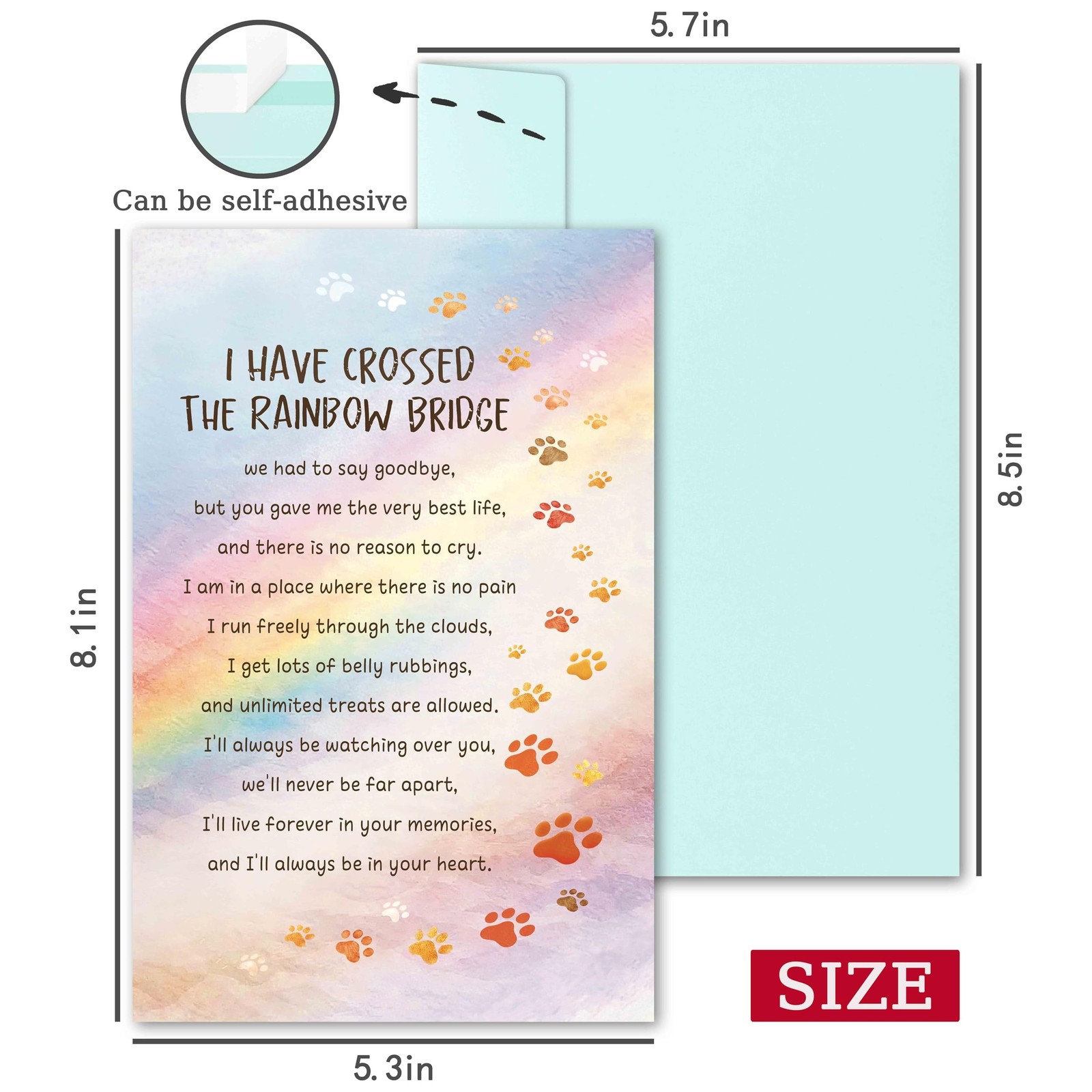 Pet Loss Sympathy Cards Gift for Dog Cat, Bereavement Condolence Card Gift fo…