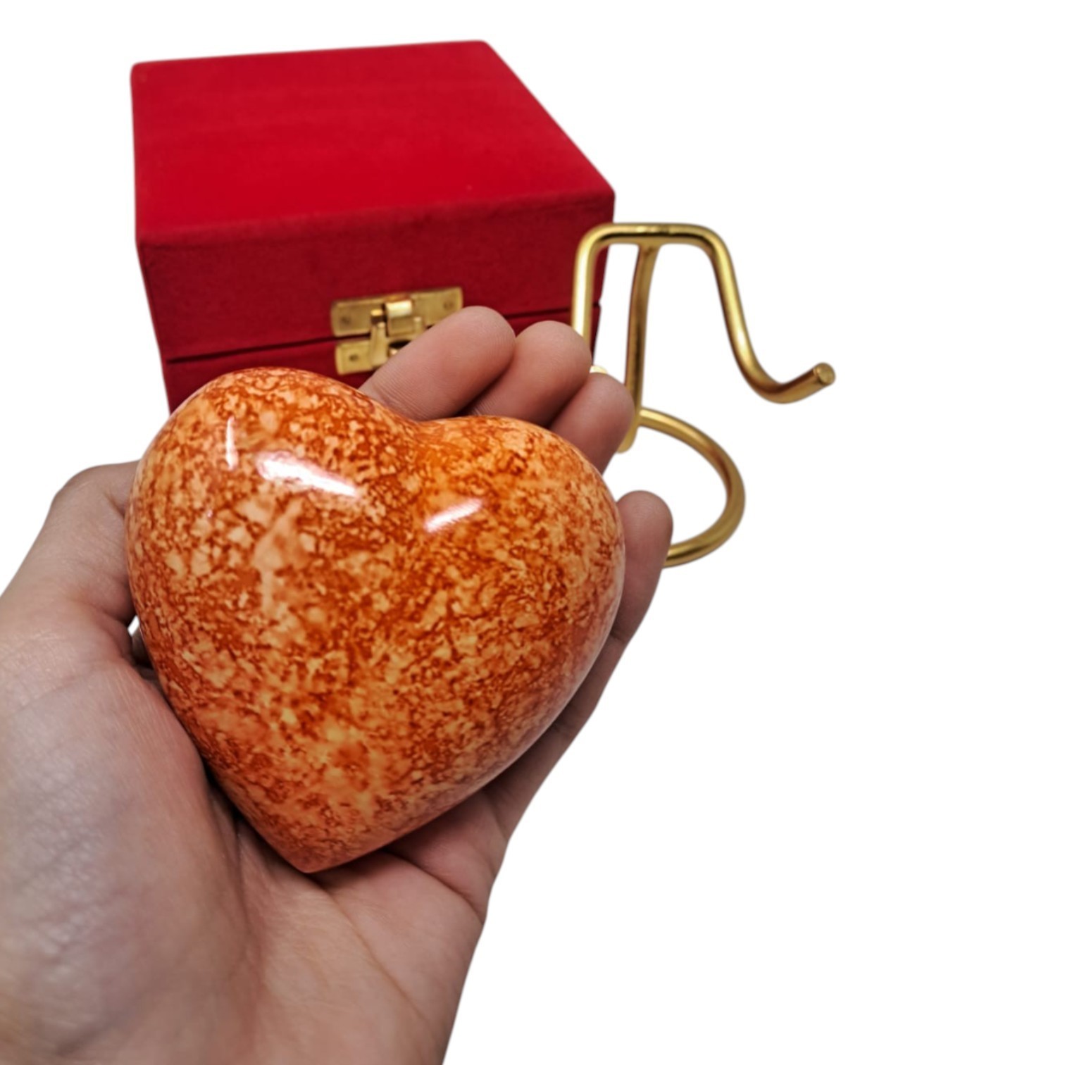 Custom Engraved Heart Keepsake Mini Memorial Cremation Urn for Ashes with Box