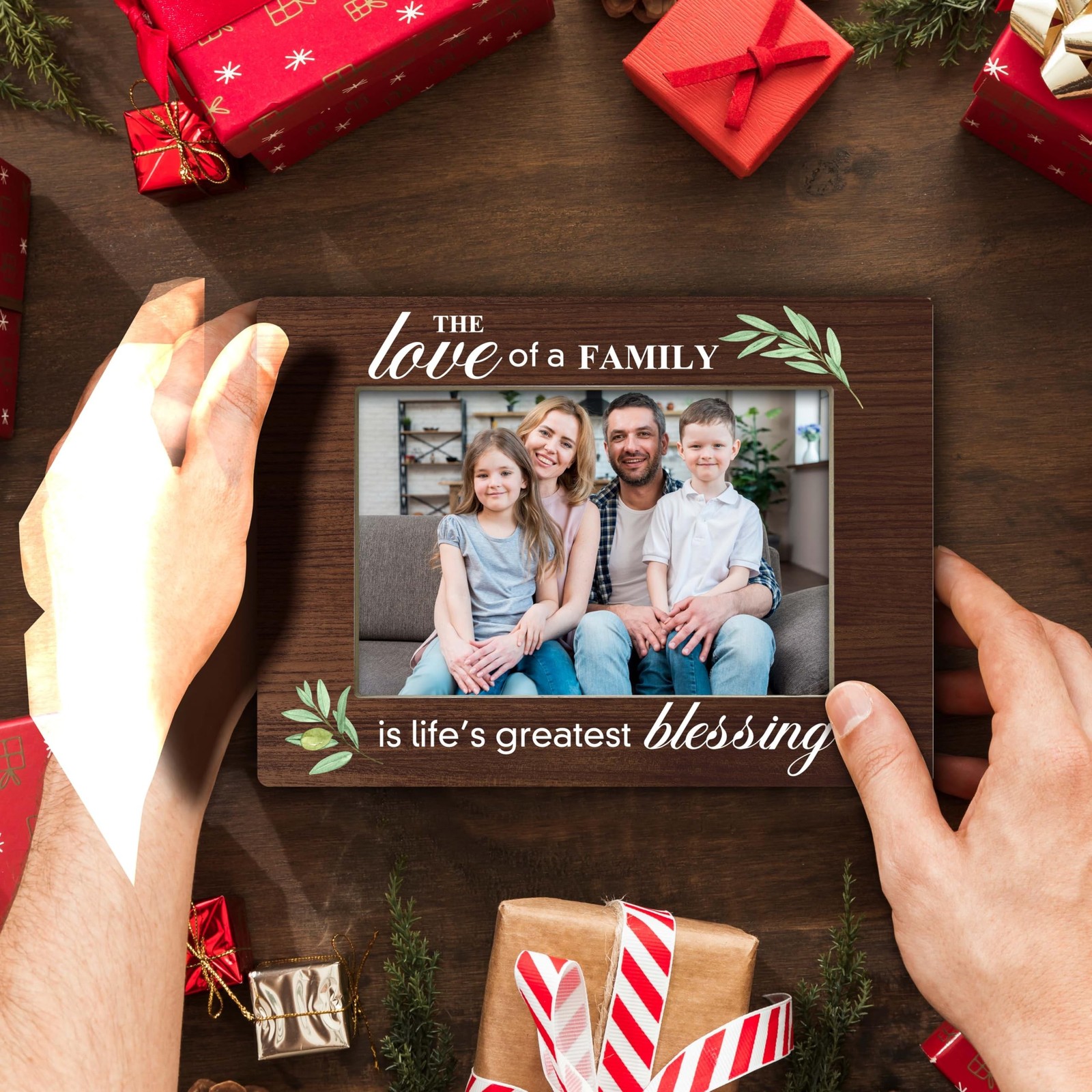 YSTEP Family Picture Frame – Adoption Gifts for Adoptive Parents, Wood 4×6 Ph…