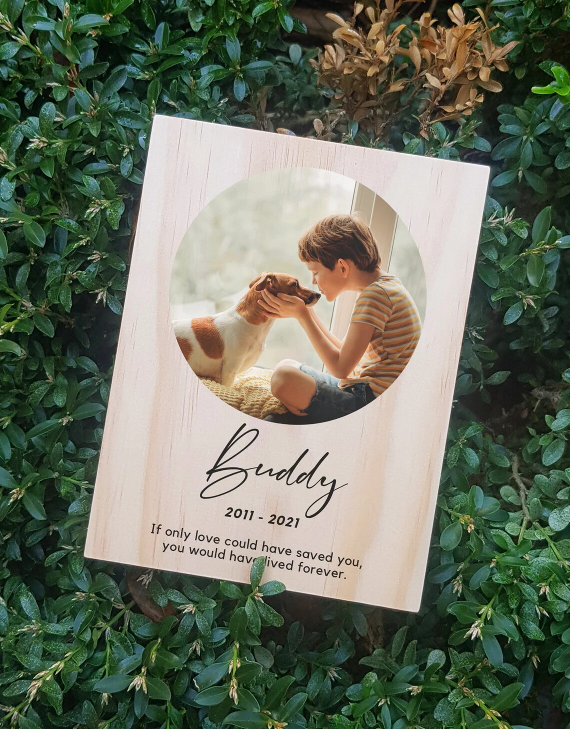 Personalised Pet loss Memorial Photo Plaque Dog Cat Horse Keepsake Gift