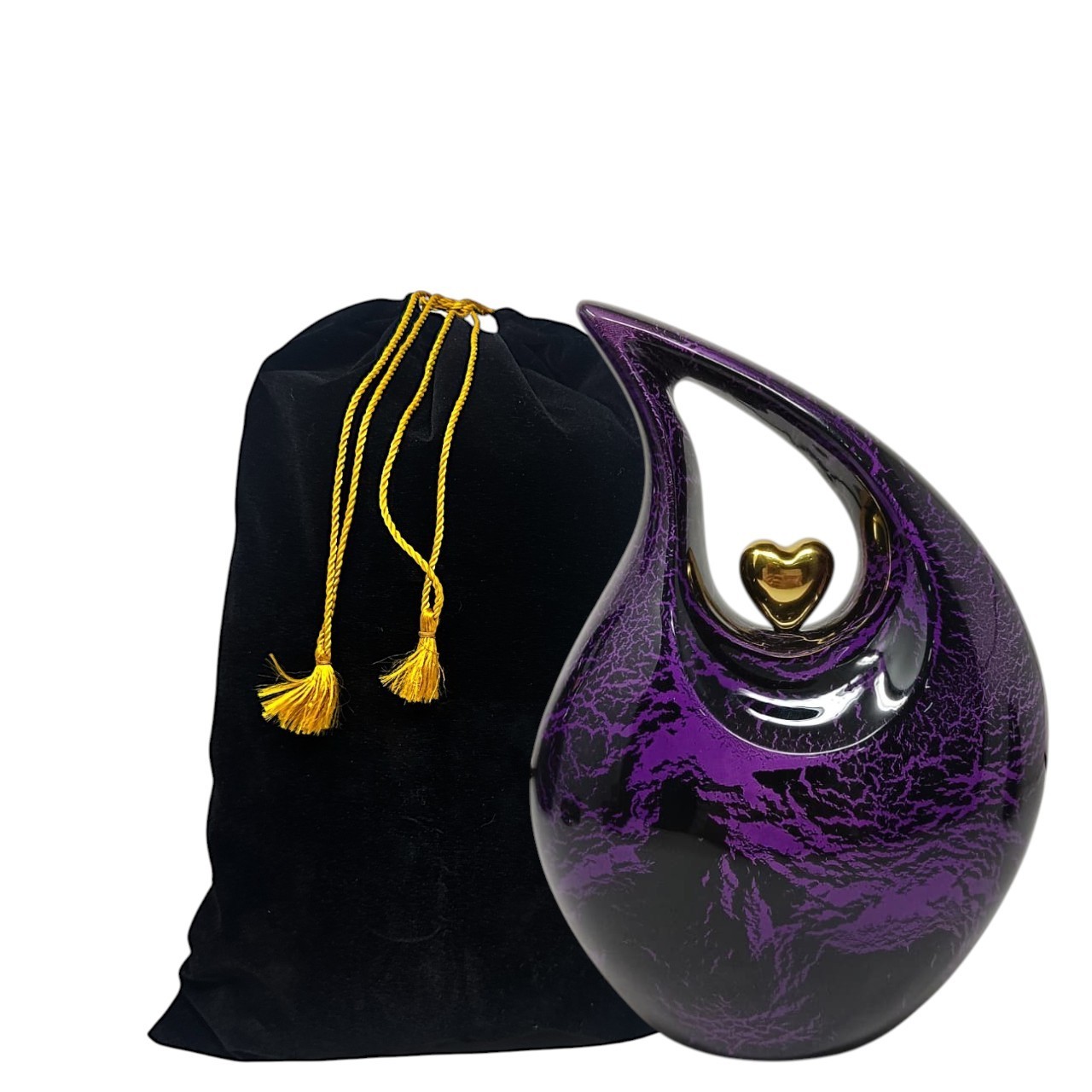Premium Teardrop Cremation Urn Heart Keepsake Memorial Ashes Urn Medium Size