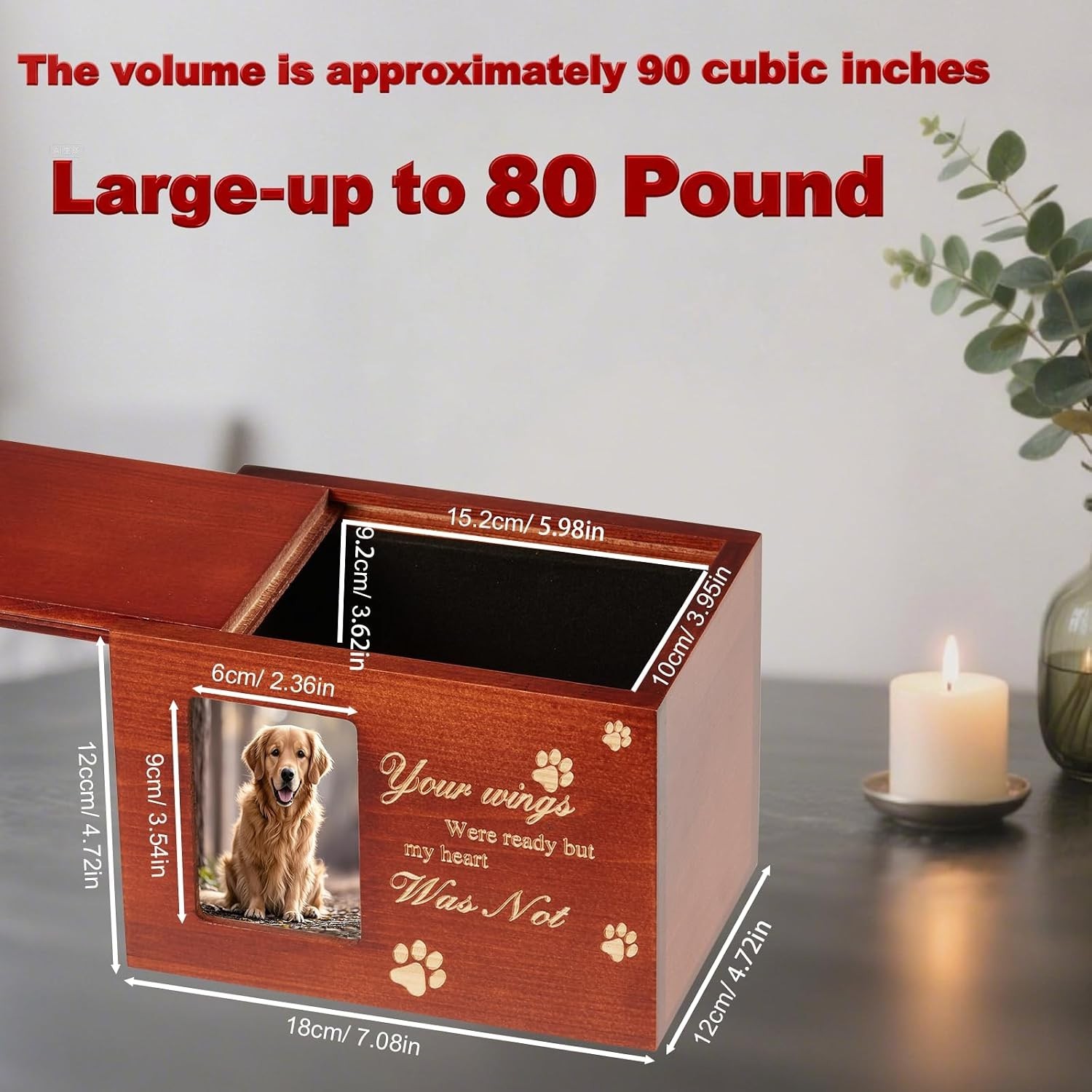 High-Quality Pet Memorial Urn for Large Dogs and Cats – Comforting Keepsake