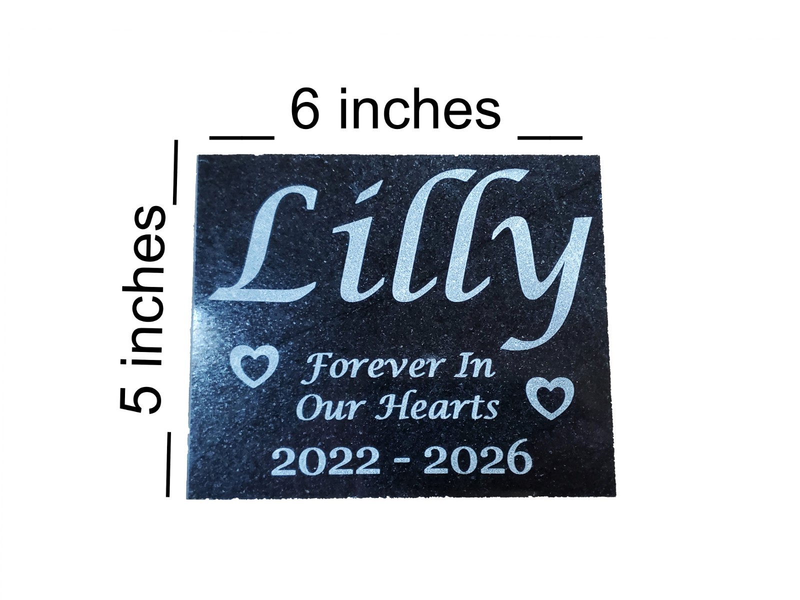 Pet Memorial Burial Stone – Grave Marker Headstone – Granite Garden Plaque A5