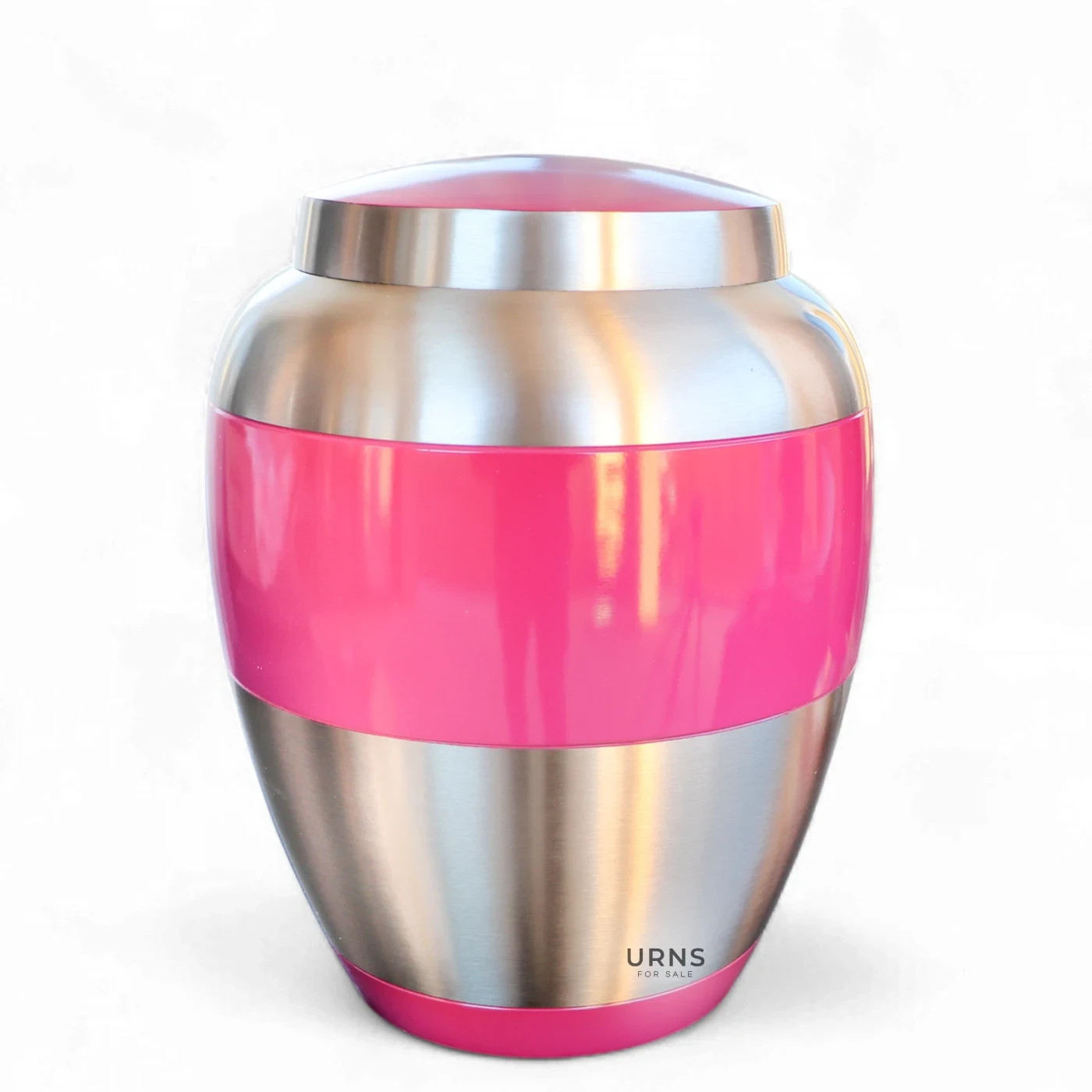 Sage Serenity Pink Brass Premium Cremation Urn – Elegant Memorial Adult – Large