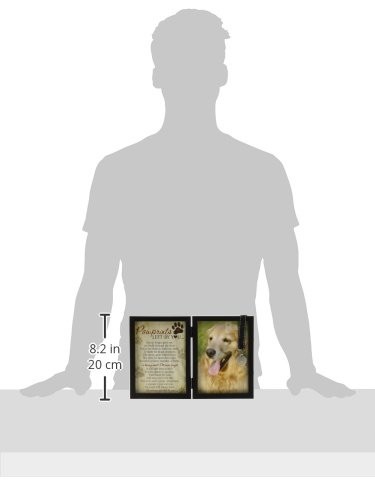 Pawprints Pet Memorial Frame with Pawprints Left by You Poem- Touching Dog
