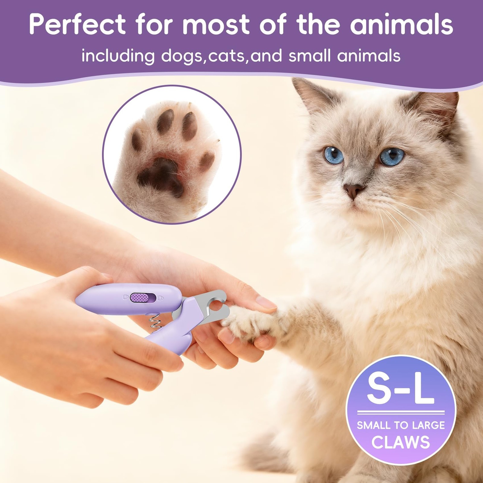 Dog Nail Clippers,Dog Nail Trimmers for Small Medium Dogs and Cats – Professi…