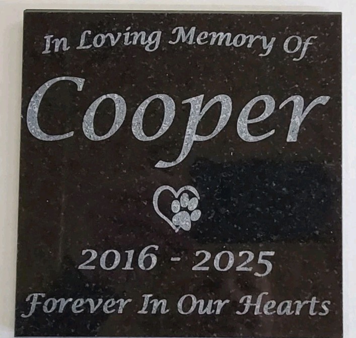 Pet Memorial Granite Stone Engraved Grave Marker Headstone Garden Plaque d5