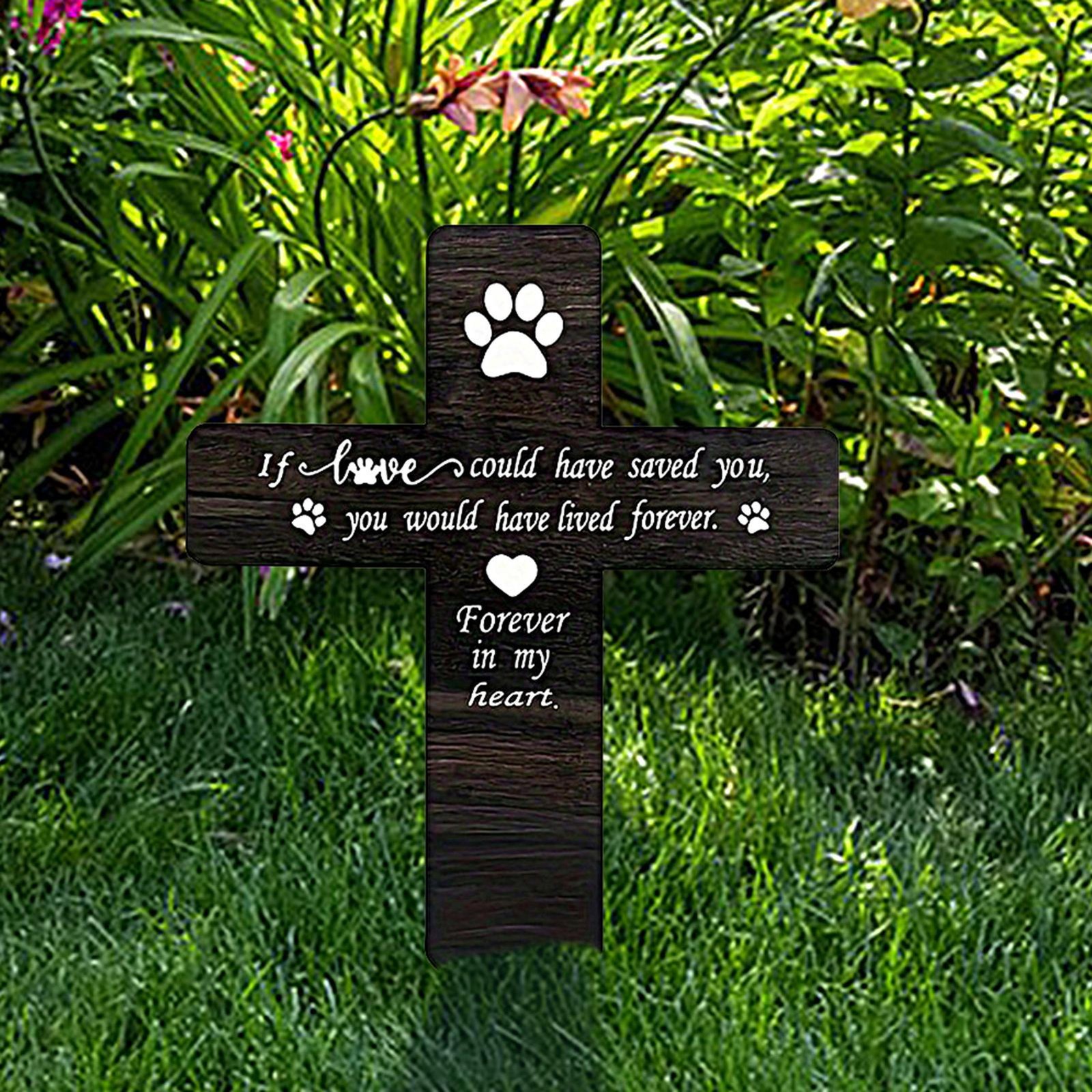 Pet Memorial Graves Markers Dog Cemetery Garden Memorial Stake Grave Decor Cross
