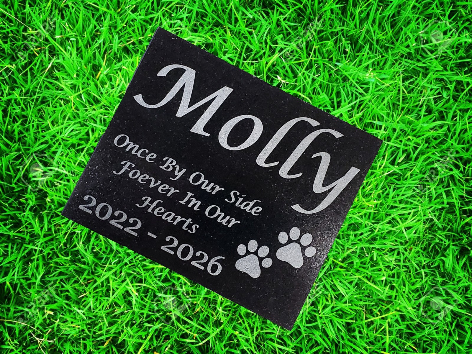 Pet Memorial Grave Marker – Granite Garden Headstone Burial Plaque – Pet Gift A7