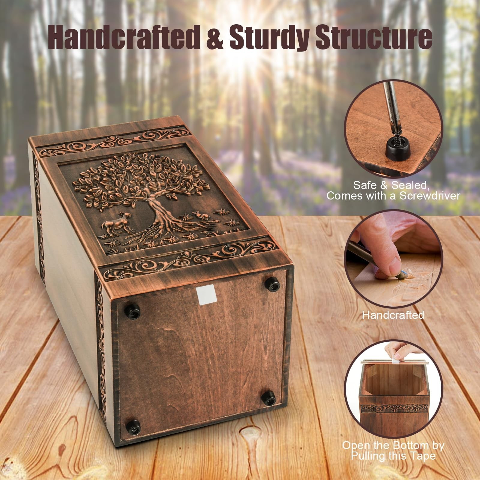 Wooden Urn for Ashes Adult Male Female, Cremation Urns for Human Ashes Adult …