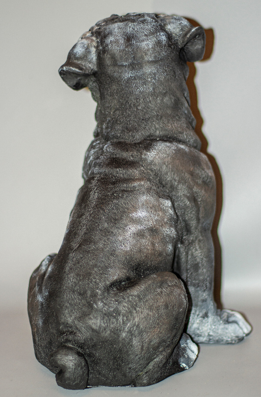 Pet Memorial Urn Ashes Black Pug Dog Loss Grave Sculpture Keepsake Sympathy Gift