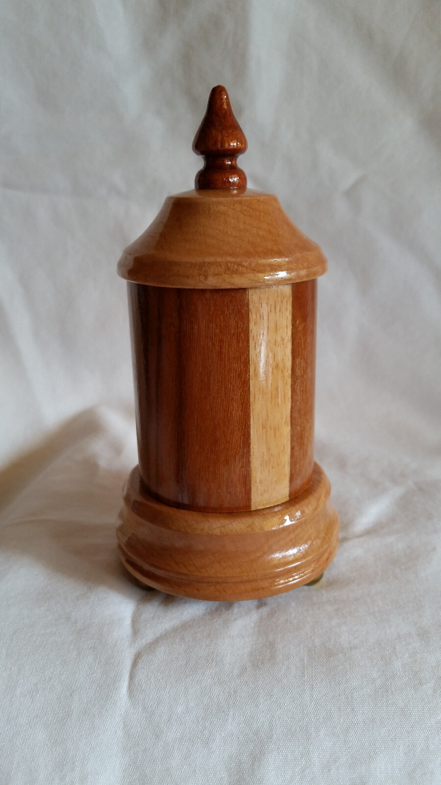 Mini Turned Wood Pet Sharing Companion Keepsake Cremation Memorial Urn 5 Lbs