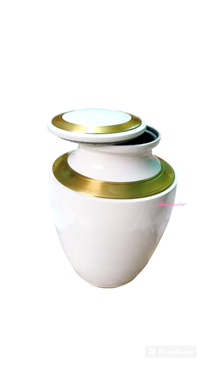 White Brass Cremation Urn Box Funeral Urn Box Buriol Urn Box Cremation Keepsakes