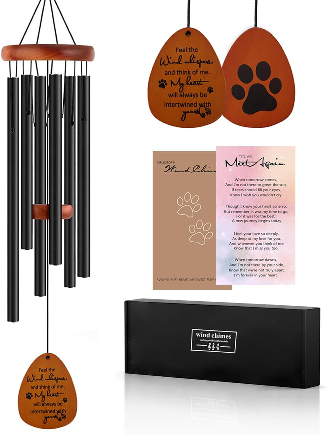 Dog Memorial Gifts for Loss of Dog, 26″ Pet Memorial Wind Chime, Pet Loss Sympat