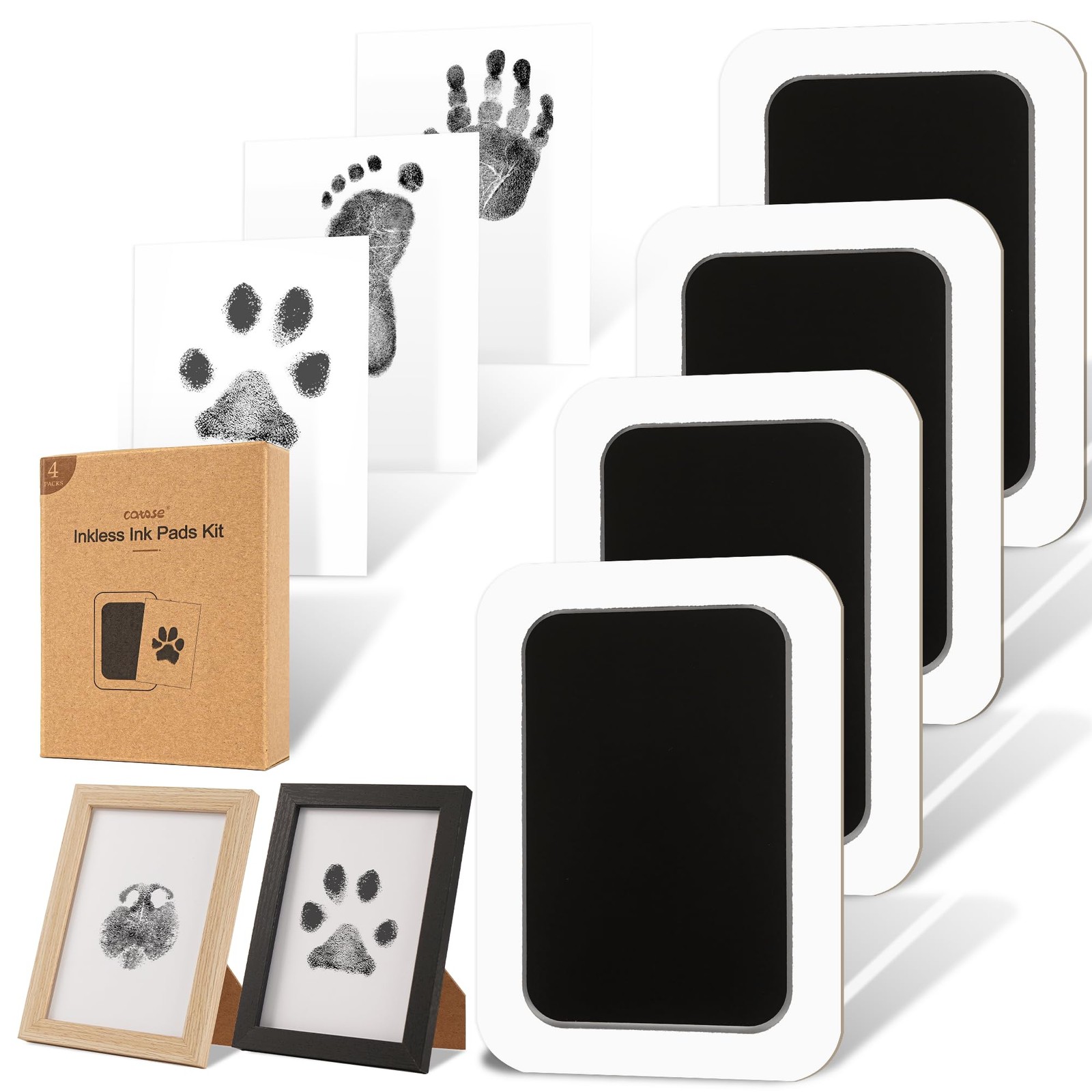 Inkless Paw Print Kit for Dogs,Cats & Babies – Clean Touch Dog Nose & Baby Ha…